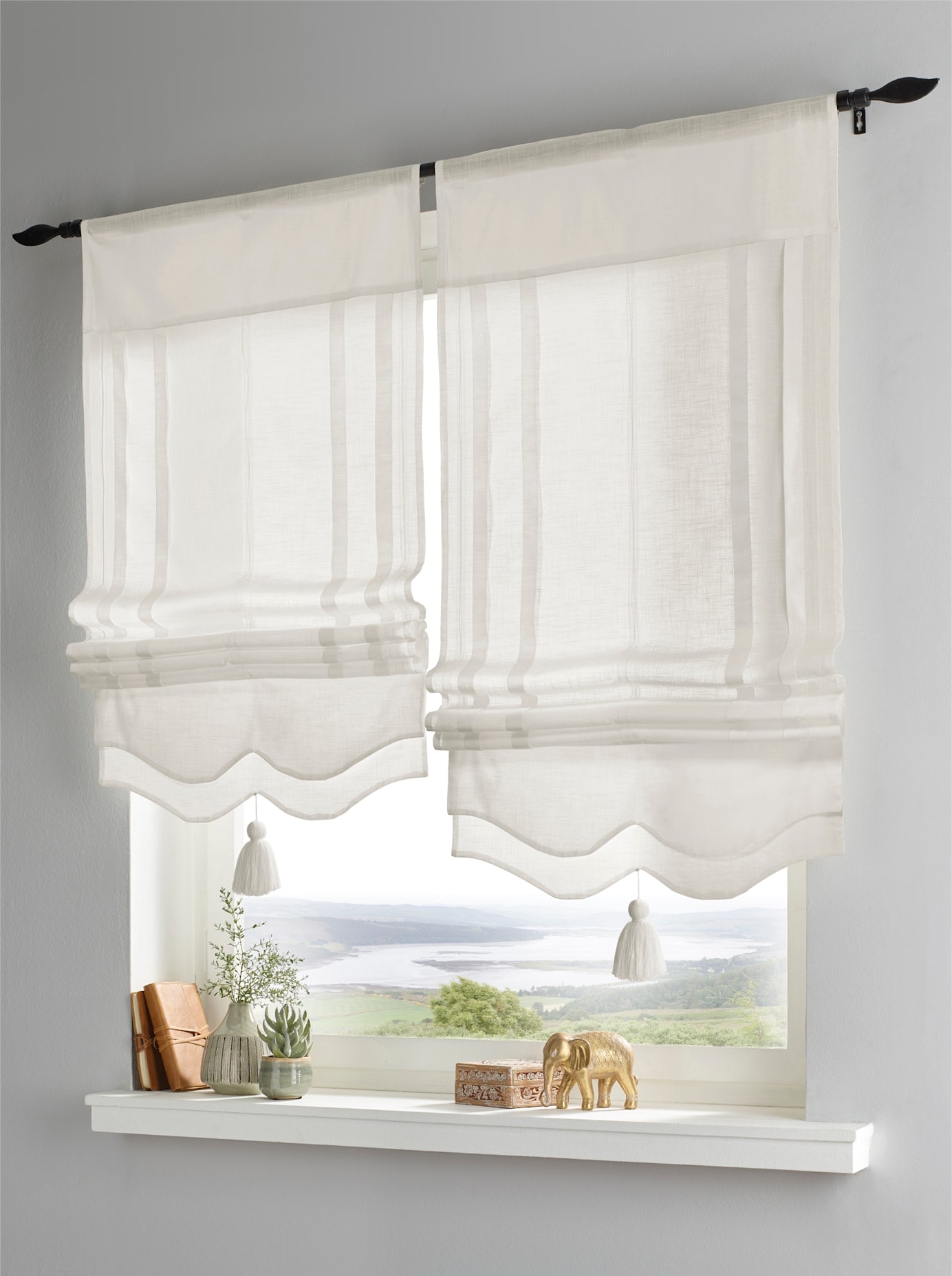 heine home Raffrollo mit Stangendurchzug