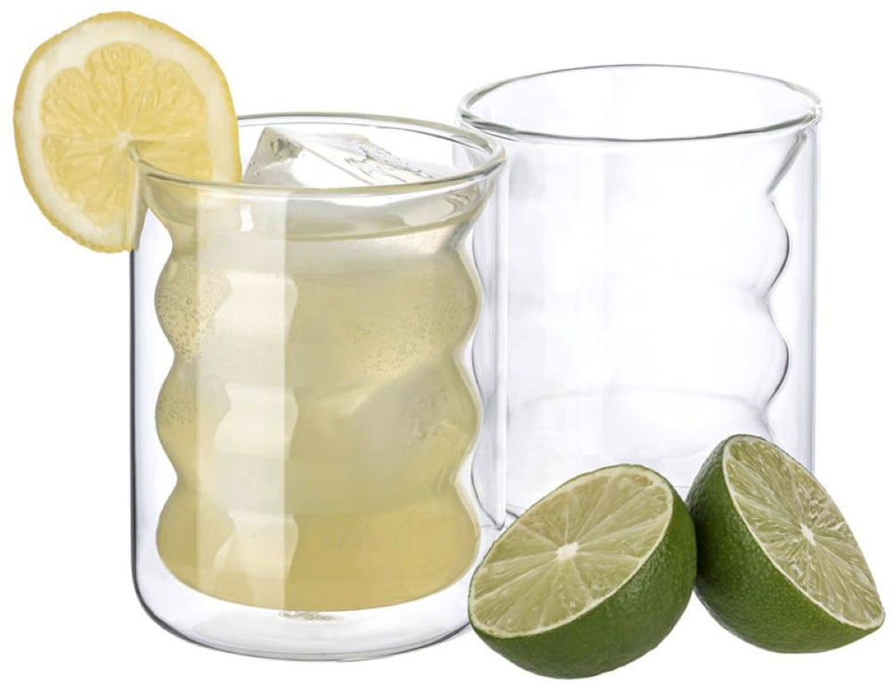 Mulex Latte-Macchiato-Glas »Mulex Gläser Set San Diego«, (Set, 2 tlg., 2tlg. Gläser Set, je 200 ml), doppelwandig, ideal f. Kaffee, Cappuccino, Latte Macchiatto, 2tlg