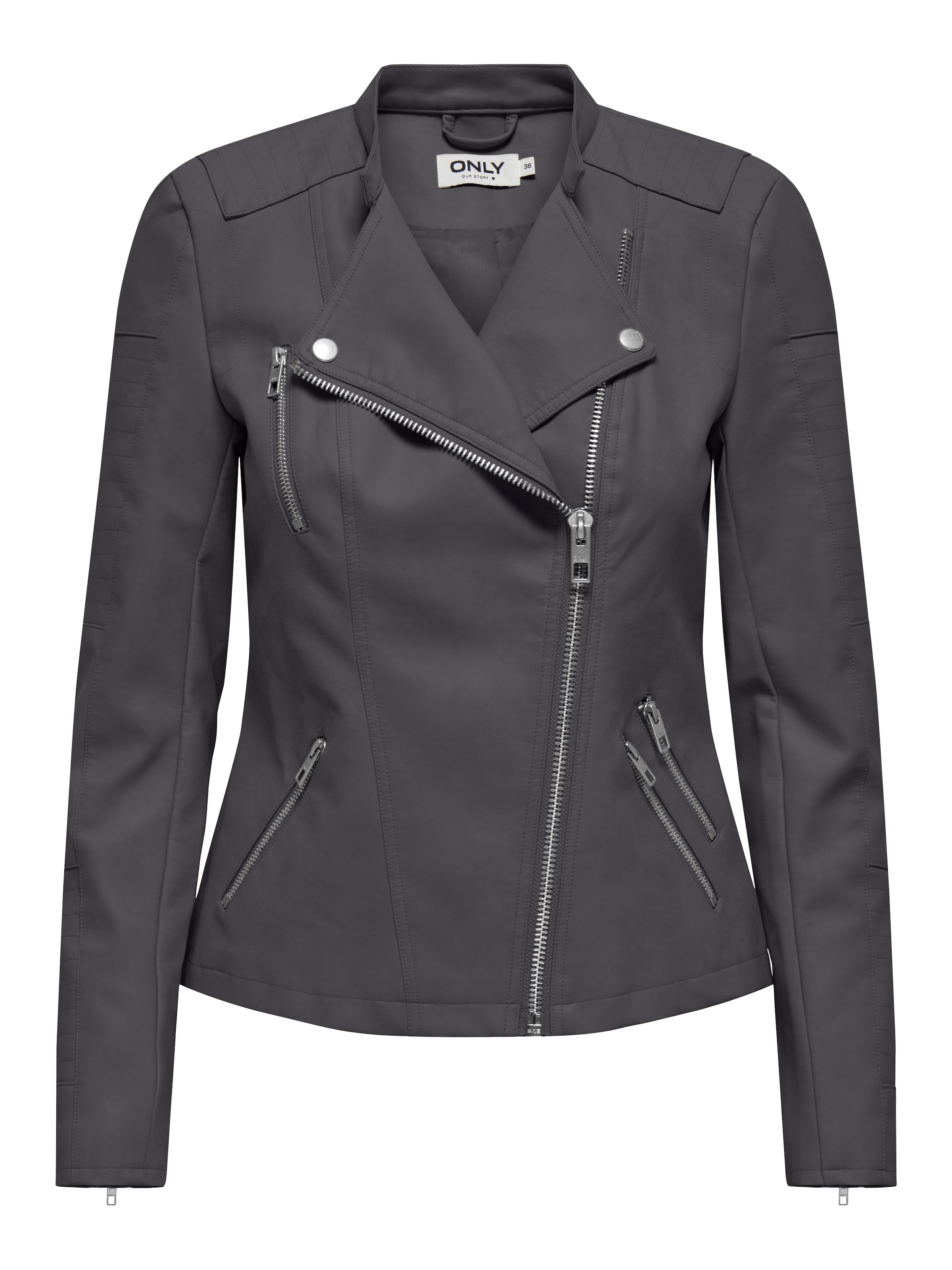 Lederimitatjacke »ONLAVA FAUX LEATHER BIKER OTW NOOS«, mit Biker-Details