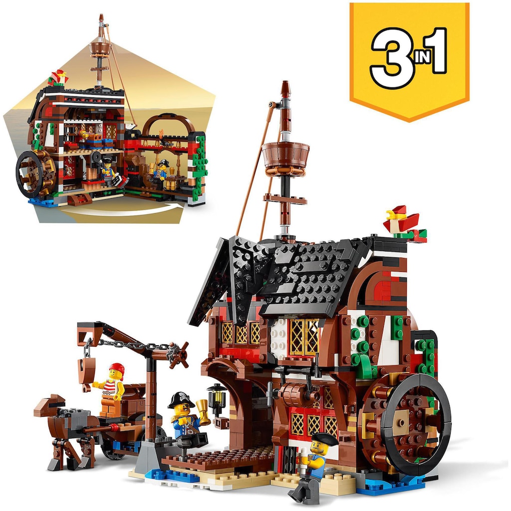 LEGO® Konstruktionsspielsteine »Piratenschiff (31109), LEGO® Creator 3in1«, (1264 St.)