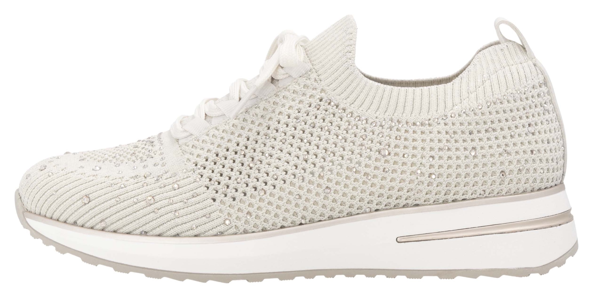 Remonte Slip-On Sneaker, Freizeitschuh, Halbschuh, Slipper mit kleinen Strass-Steinchen