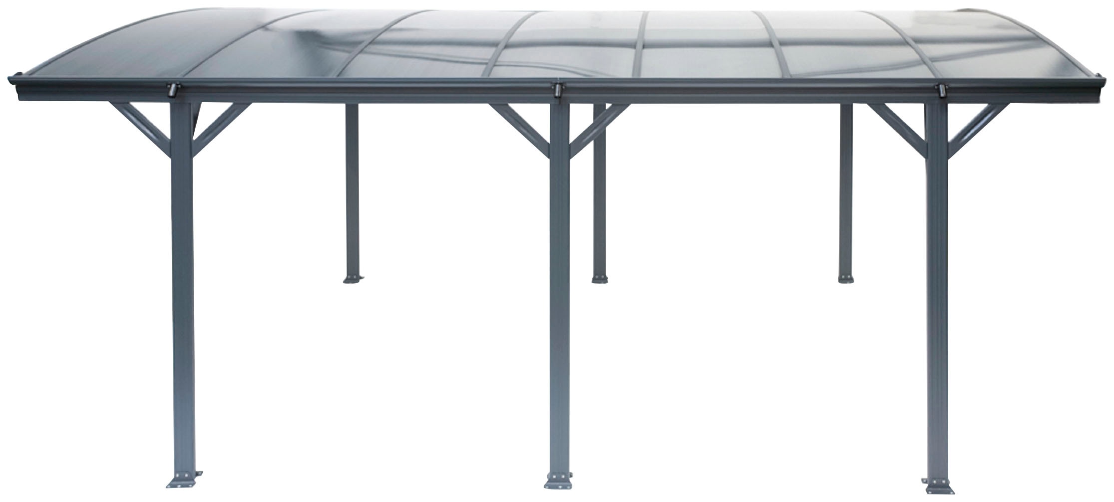 WESTMANN Einzelcarport »Rundbogen«, Aluminium, 276 cm, Anthrazit, aus Aluminium, anthrazit