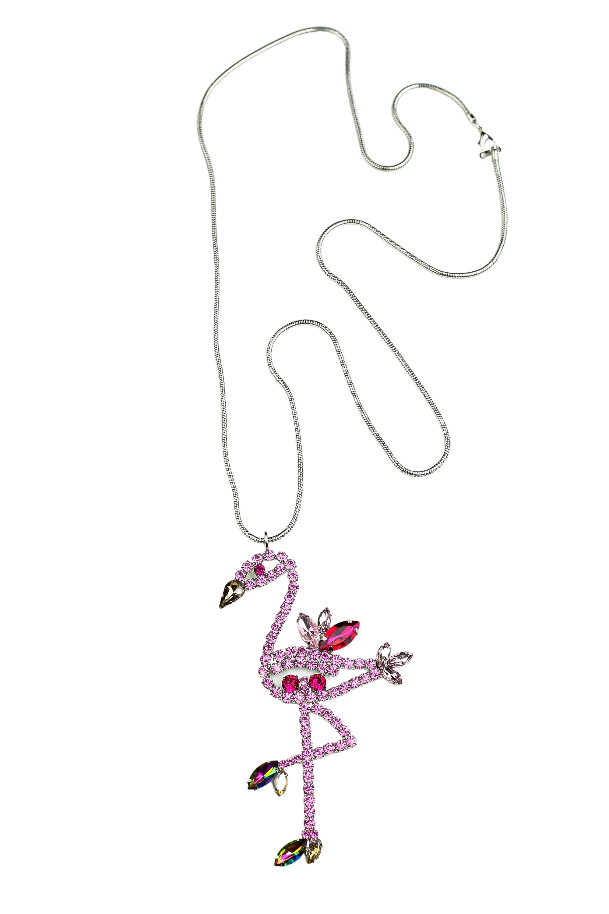 COLLEZIONE ALESSANDRO Lange Kette »Flamingo«, mit großem Anhänger in Form eines Flamingos