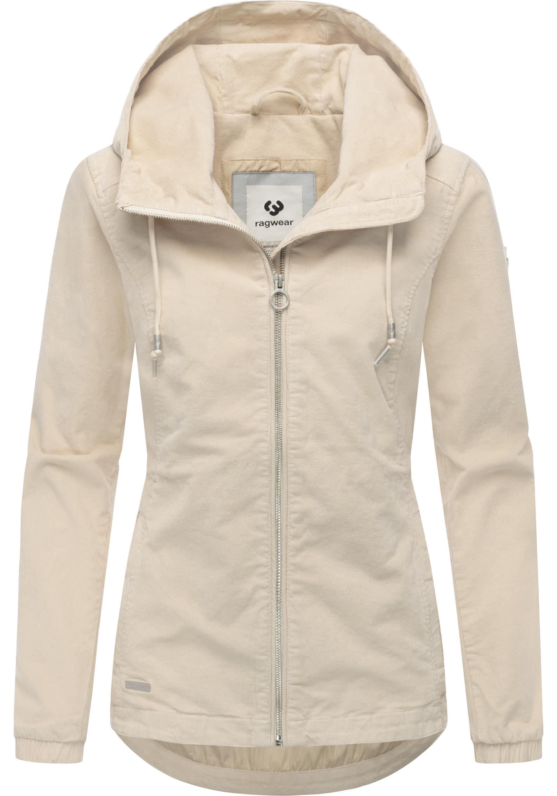 Ragwear Cordjacke »Dankka Cordy YOUMODO« mit Kapuze Stylische Damen Übergangsjacke in Feincord-Optik