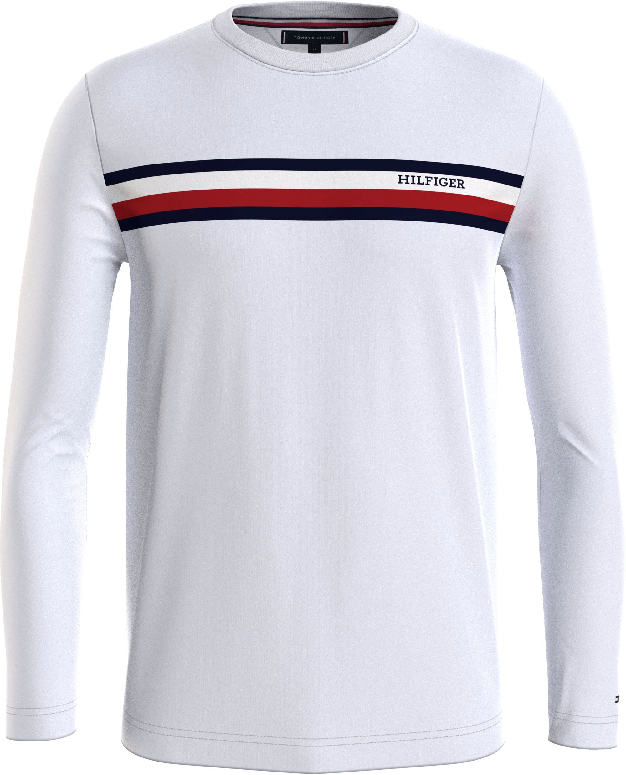 Tommy Hilfiger Langarmshirt »RWB MONOTYPE CHEST STRIPE LS TEE« ▷ bestellen  | BAUR