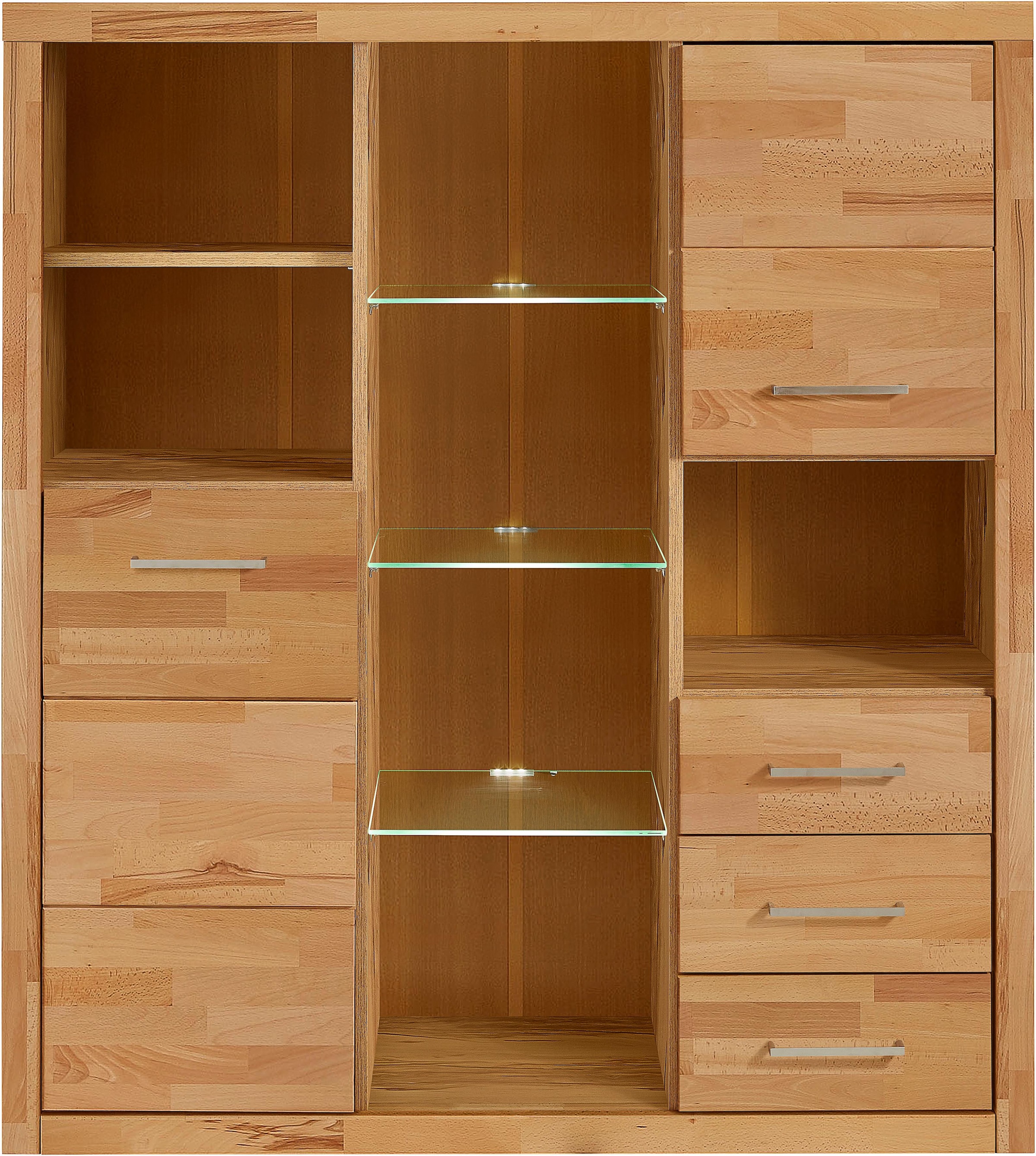 Home affaire Highboard »Ribe«, Breite 130 cm mit 2 Holztüren