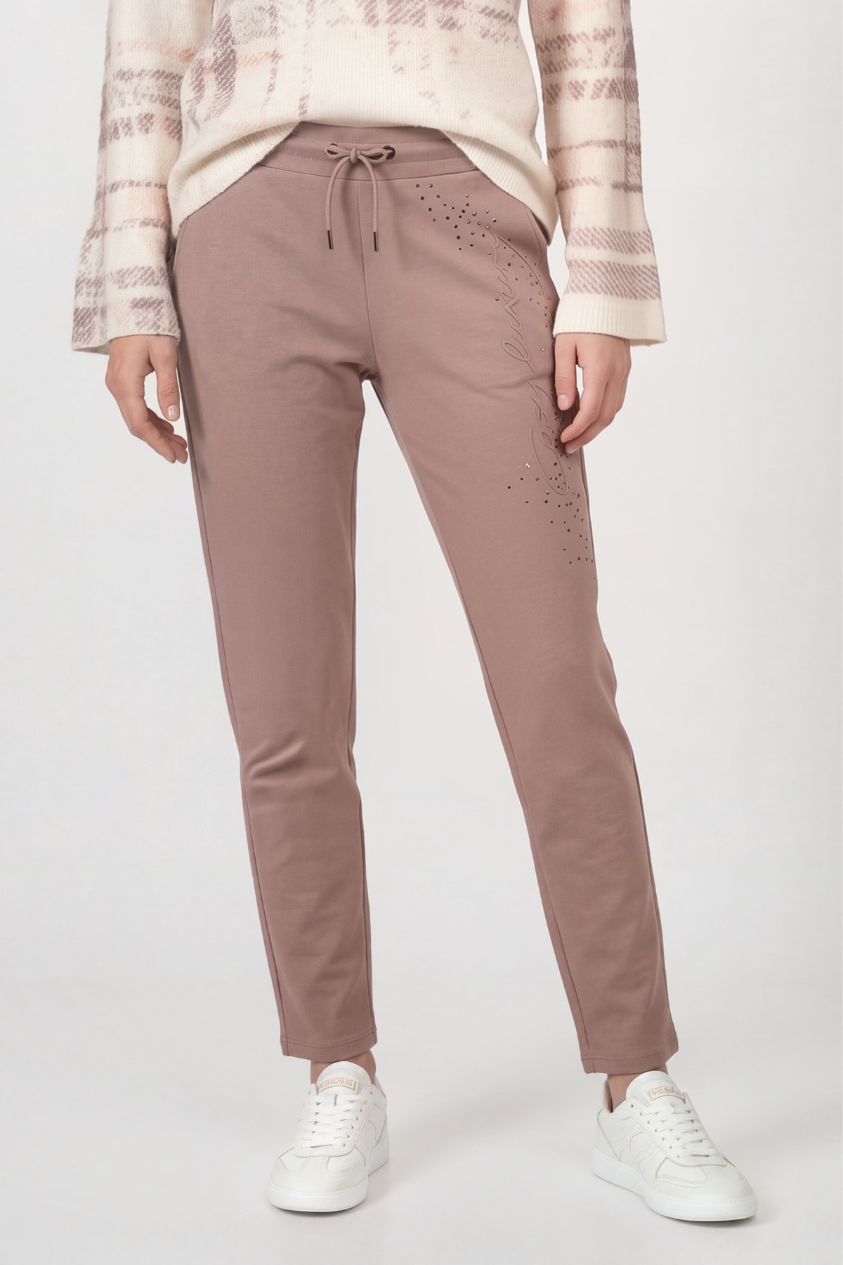 Monari "Hose Sweat" Regular fit mit Strassdetails