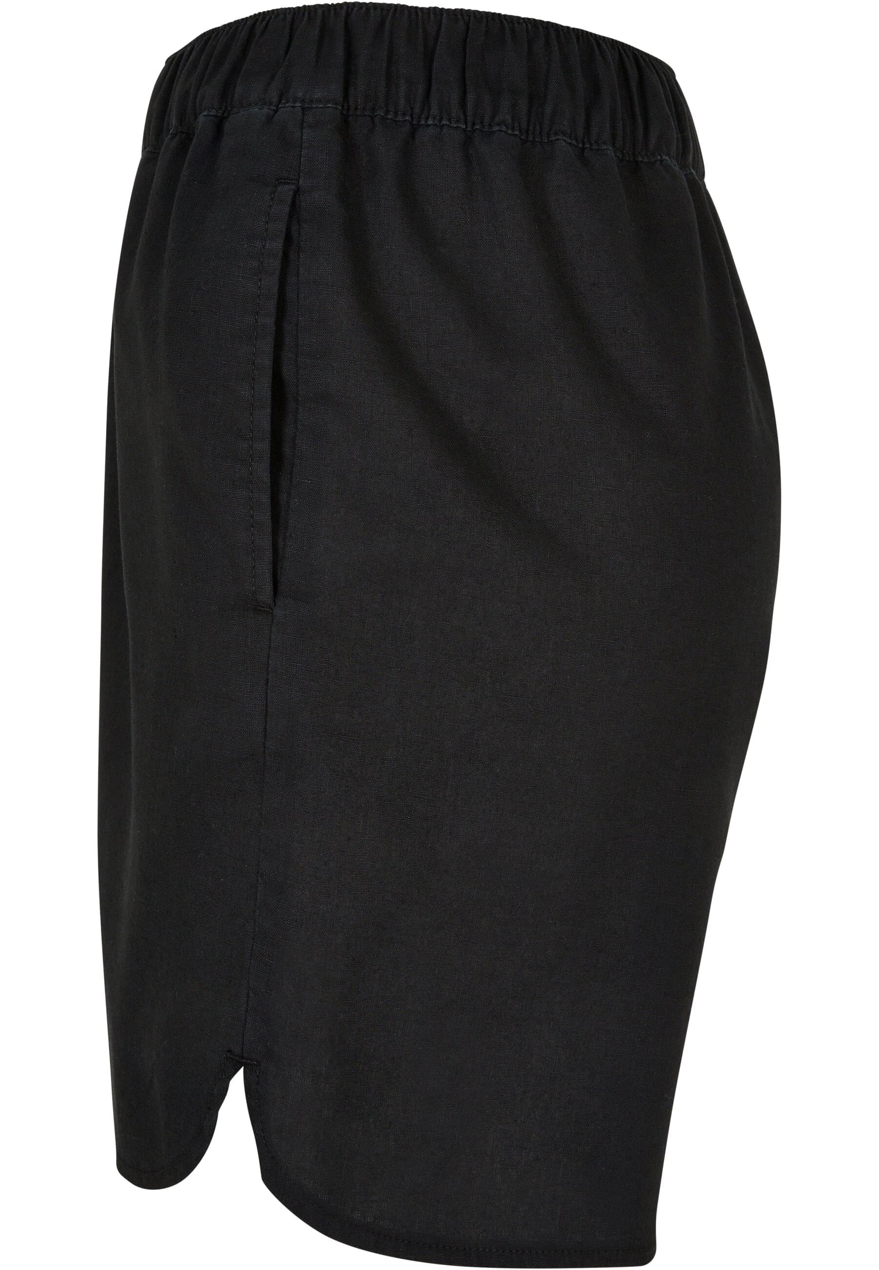 URBAN CLASSICS Shorts »Urban Classics Damen Ladies Linen Mixed Shorts«, (1 tlg.)
