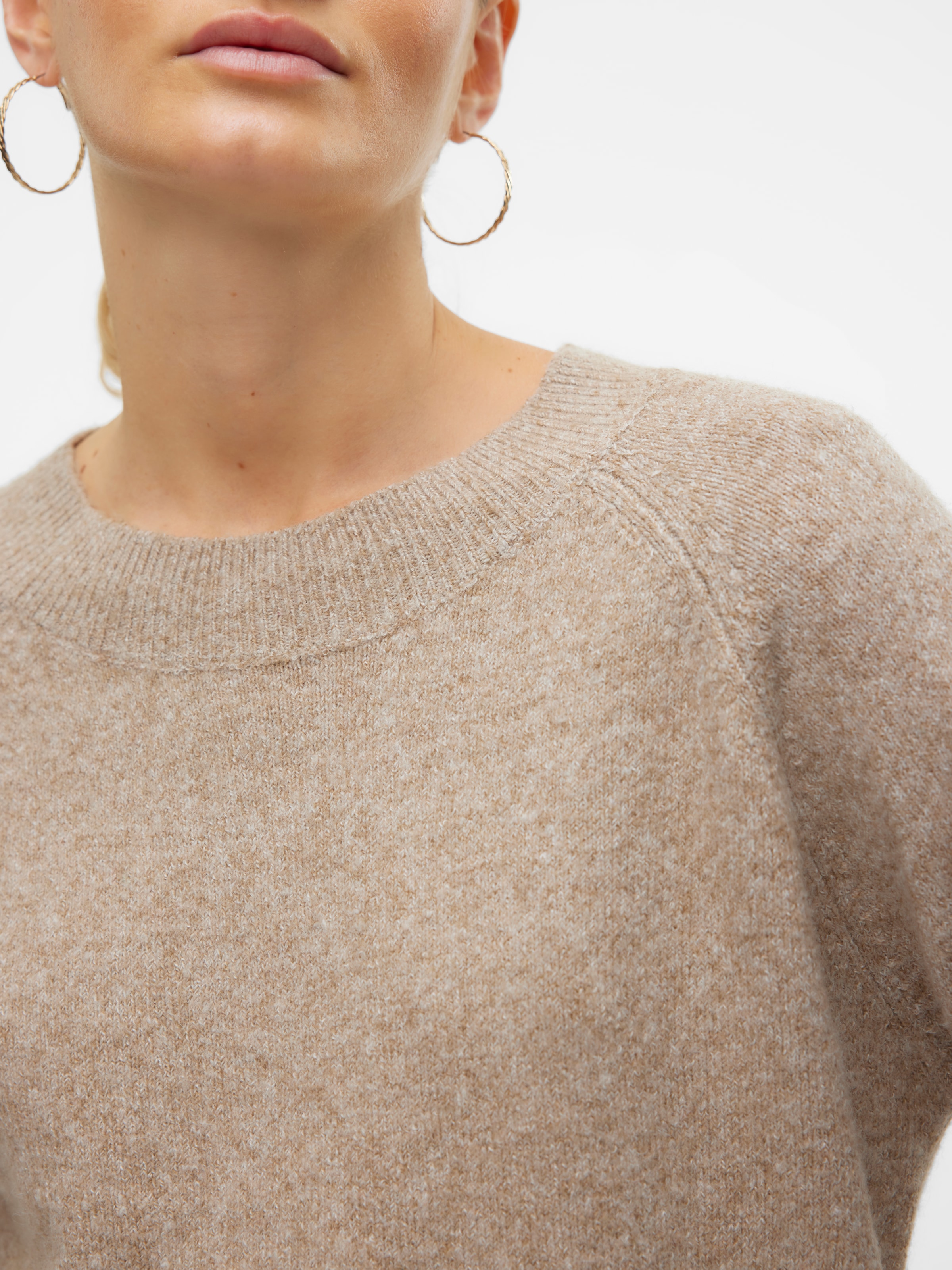 Vero Moda Rundhalspullover »VMDOFFY« in melierter Optik