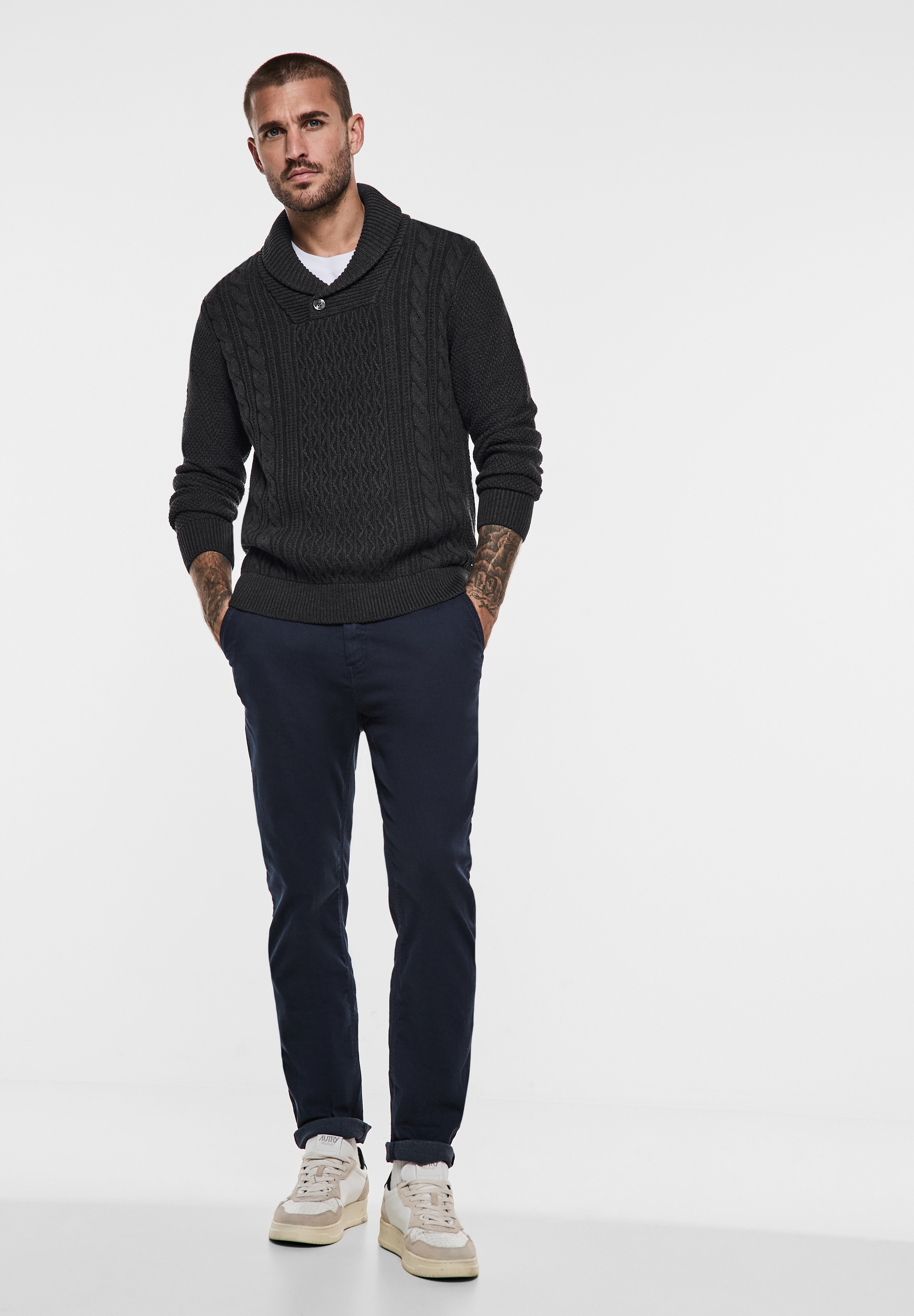 STREET ONE MEN Strickpullover, Grobstrick
