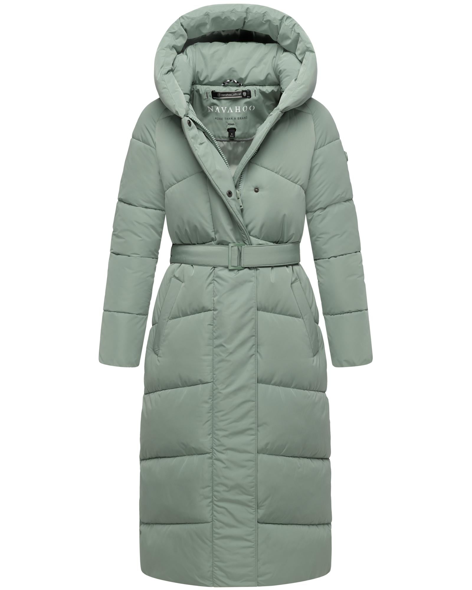 Navahoo Steppmantel »Eisblick 14«, Gesteppter Damen Mantel mit Taillengürtel