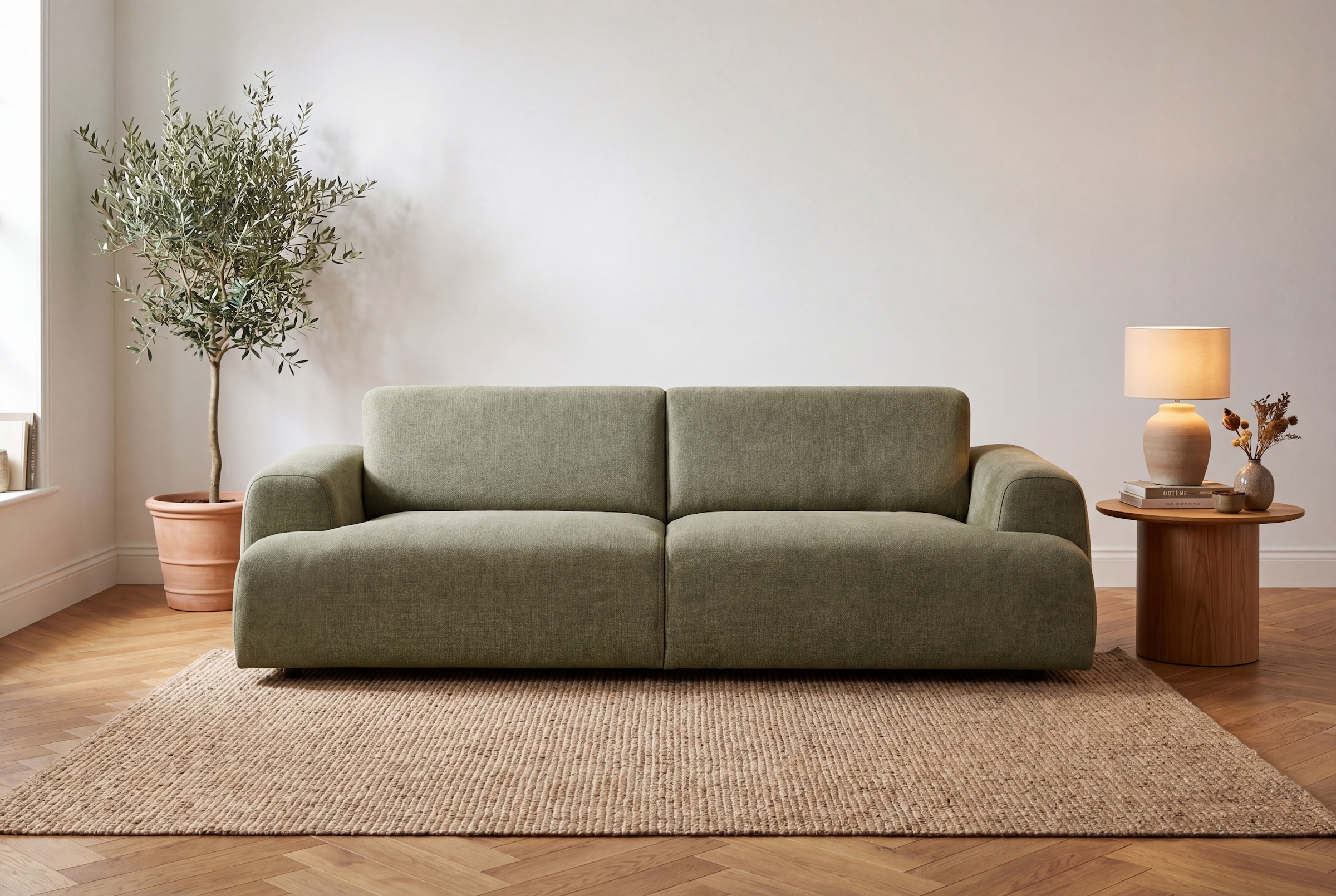 Home affaire 3-Sitzer »Linkka, Breite 237 cm« in einem weichen Chenille-Stoff, mit Wellenunterfederung