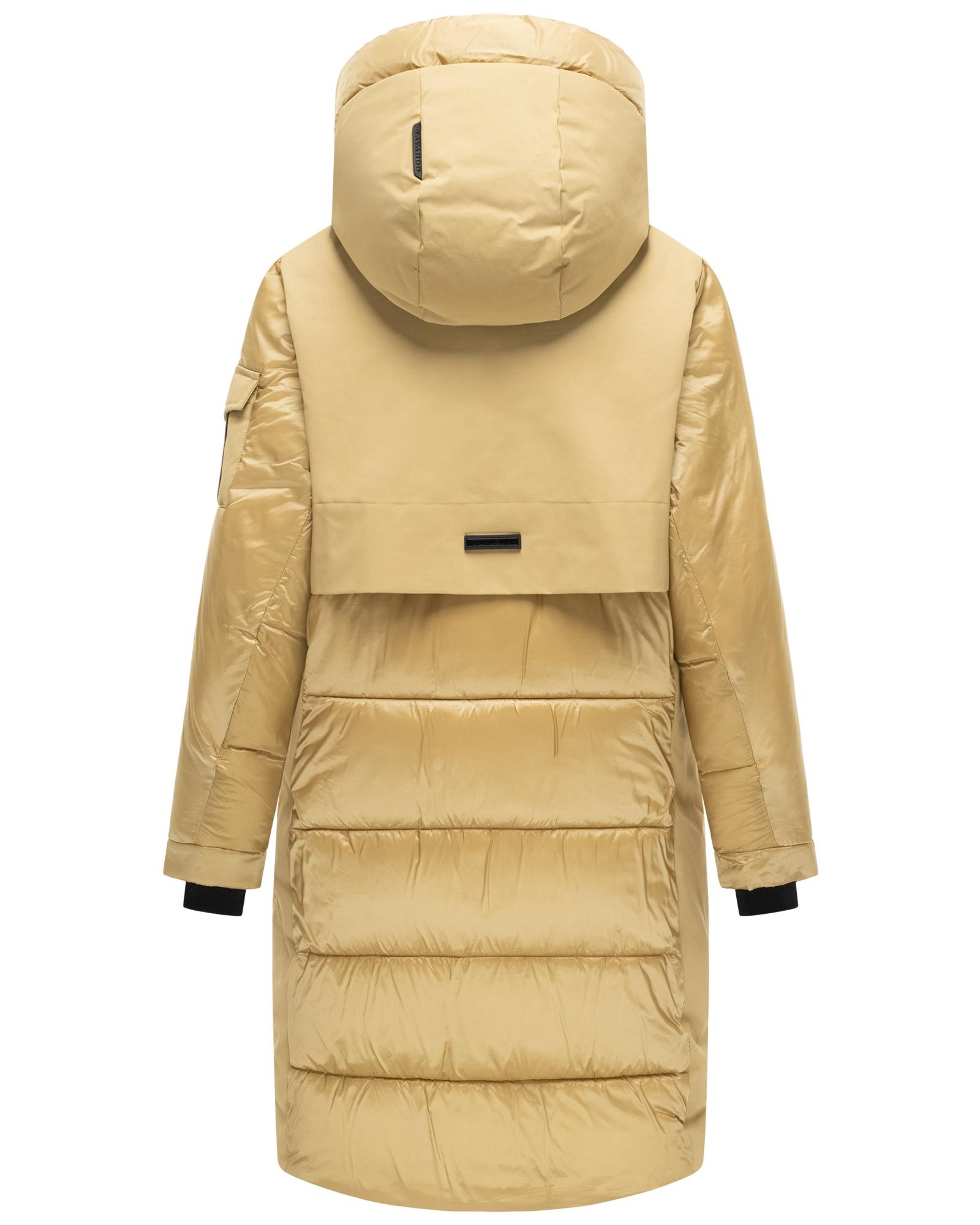 Navahoo Funktionsmantel »Peakstorm 14« Modischer Damen Wintermantel aus Materialmix