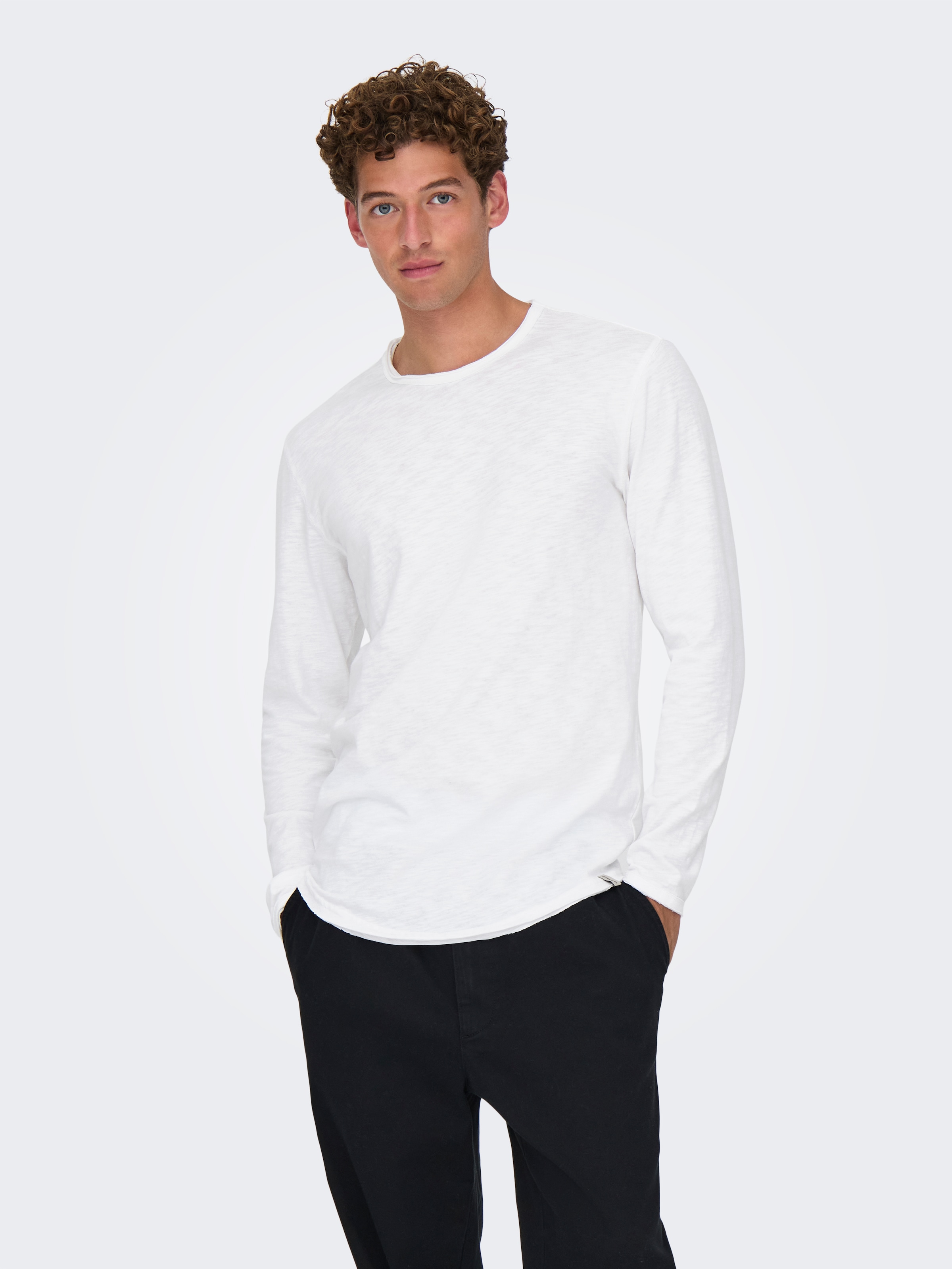 ONLY & SONS Langarmshirt "ONSBENNE LONGY LS TEE VD" günstig online kaufen