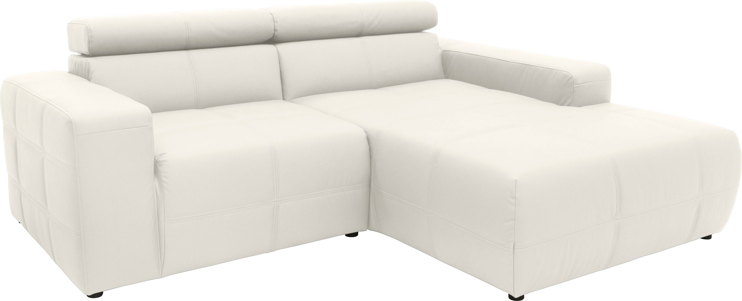 DOMO collection Ecksofa »Brandon kleine Ausführung B/T/H: 214/100/80 cm«, Mit Kopfteilverstellung, auch in Leder und Cord, L-Form