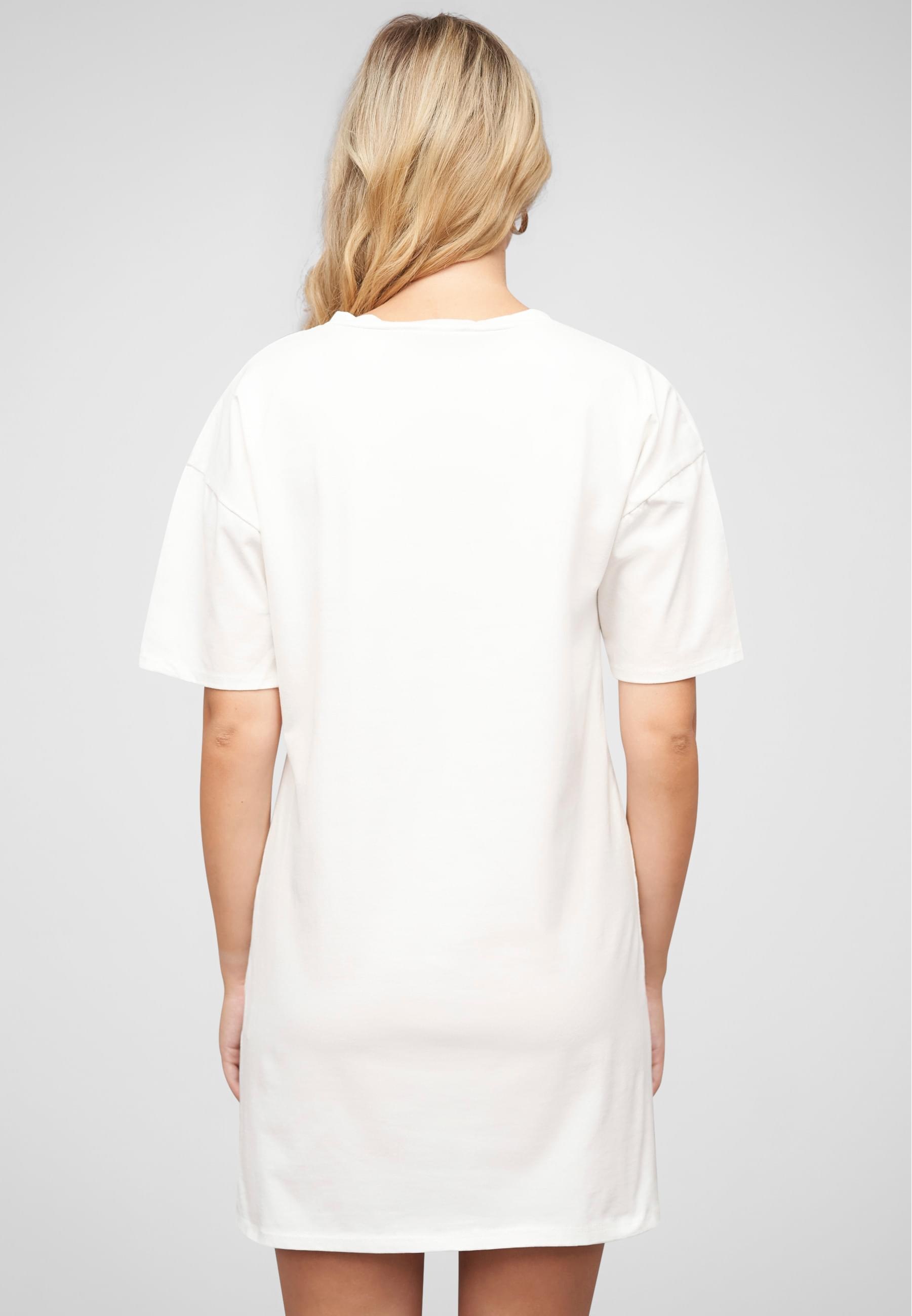 CLOUD 5IVE Langarmshirt »CLOUD 5IVE T-Shirt Kleid mit Adler Print und Rundhals«, (1 tlg.)