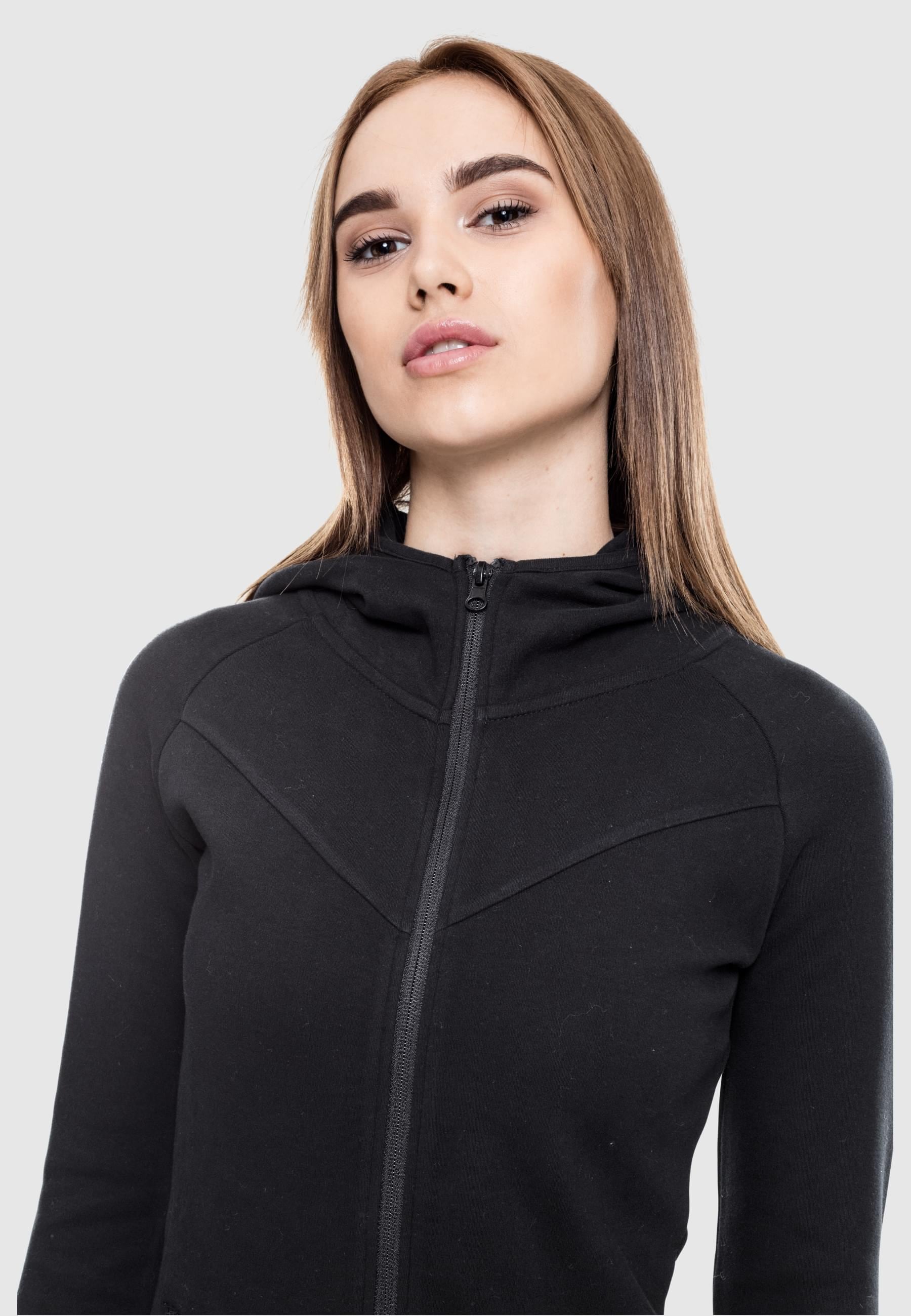 URBAN CLASSICS Sweatjacke »Urban Classics Damen Ladies Athletic Interlock Zip Hoody«