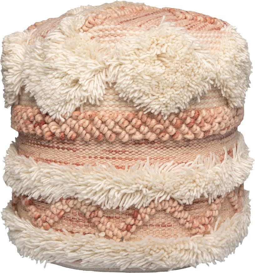 Kayoom Pouf »Pouf Bohist 225 35cm x 35cm«, (1 St.), handgefertigt, Unikat, sehr gut kombinierbar