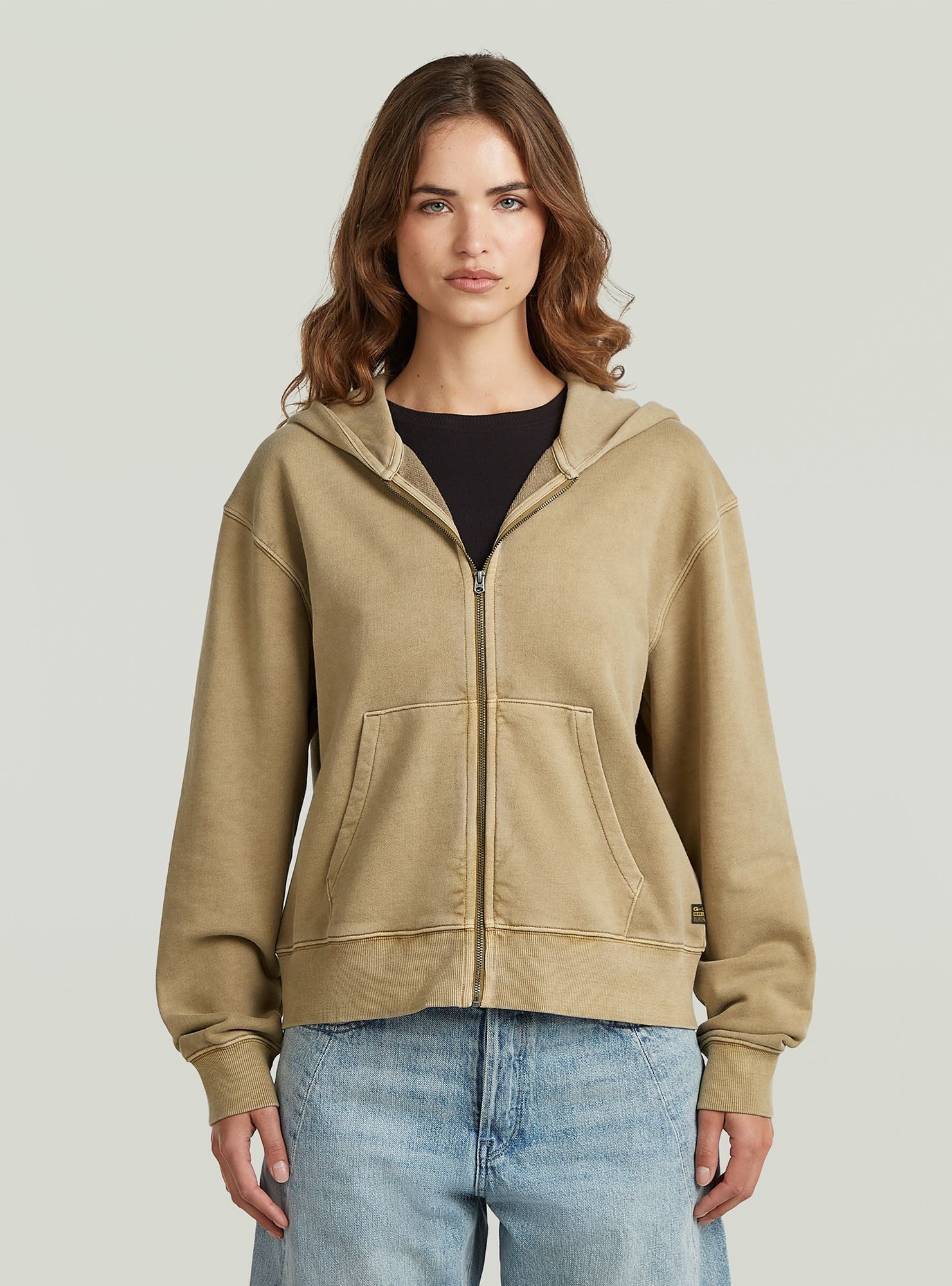 G-STAR Longpullover "Washed Hoodie Zip Relaxed Sweatshirt" günstig online kaufen