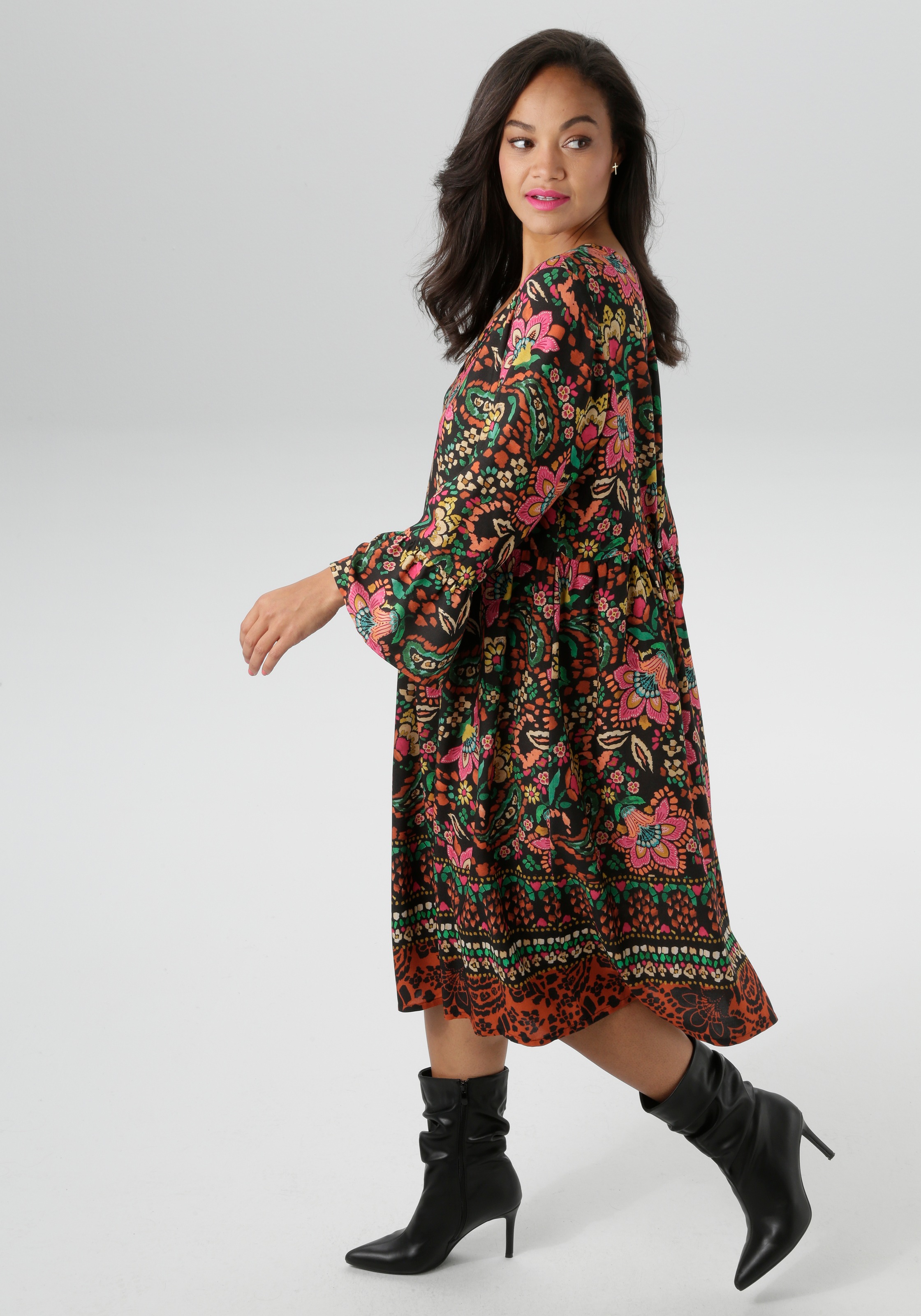 Aniston PLUS Blusenkleid, aus weich fallender Viskose - NEUE KOLLEKTION
