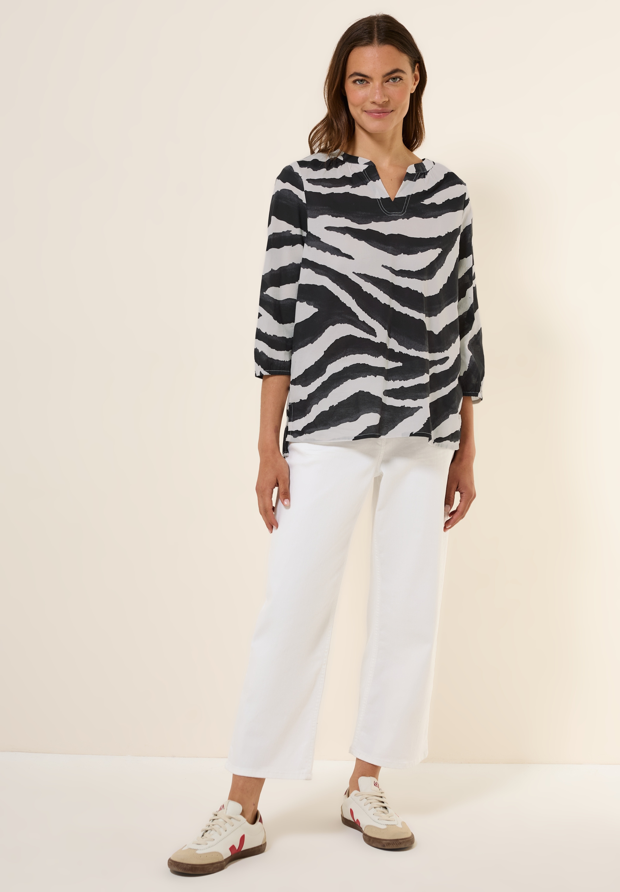 Cecil Shirtbluse, mit Seitlichen Einschlitzen am Saum