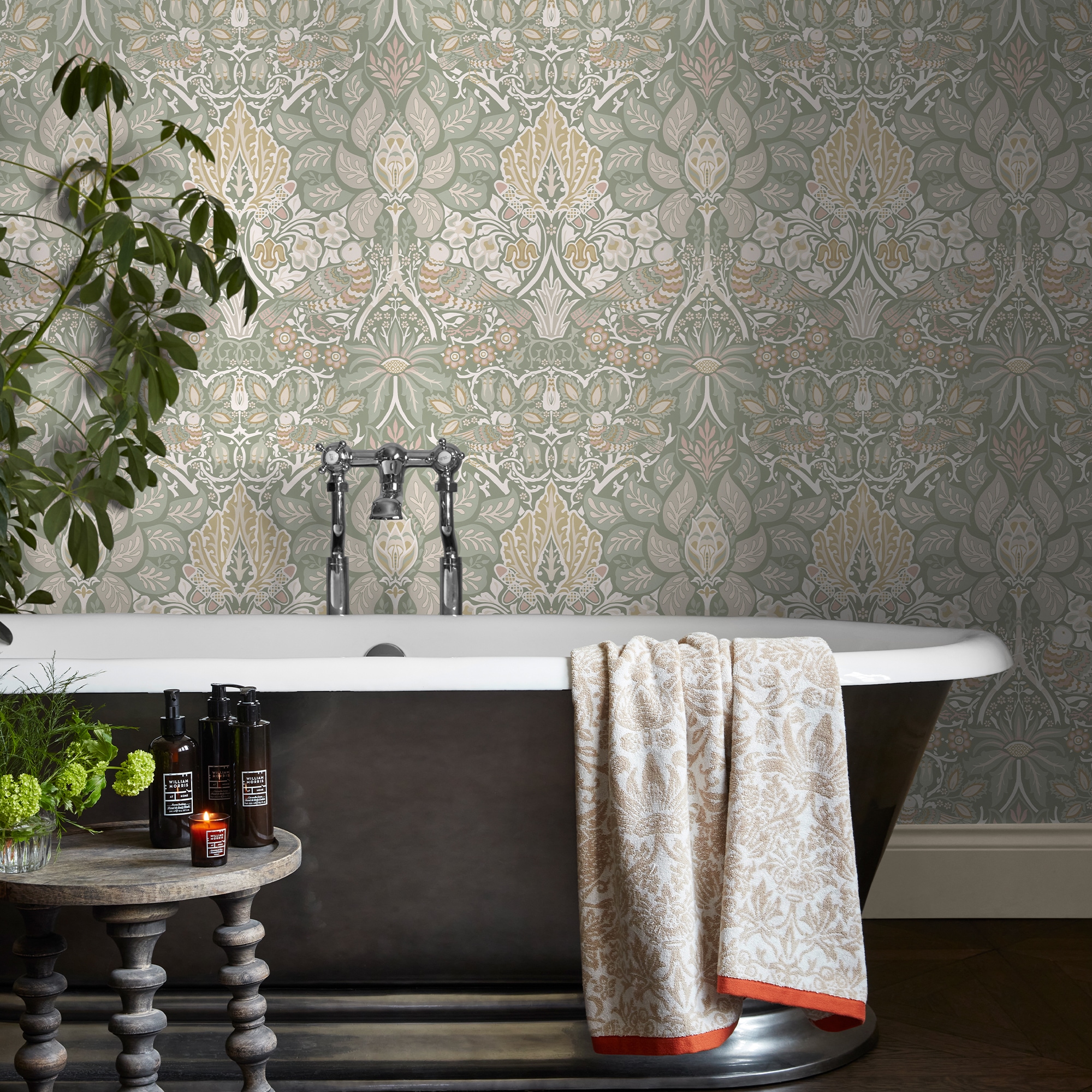 WILLIAM MORRIS AT HOME Vliestapete "Dove & Rose Spring Garden" Motiv glatt Design Tapeten