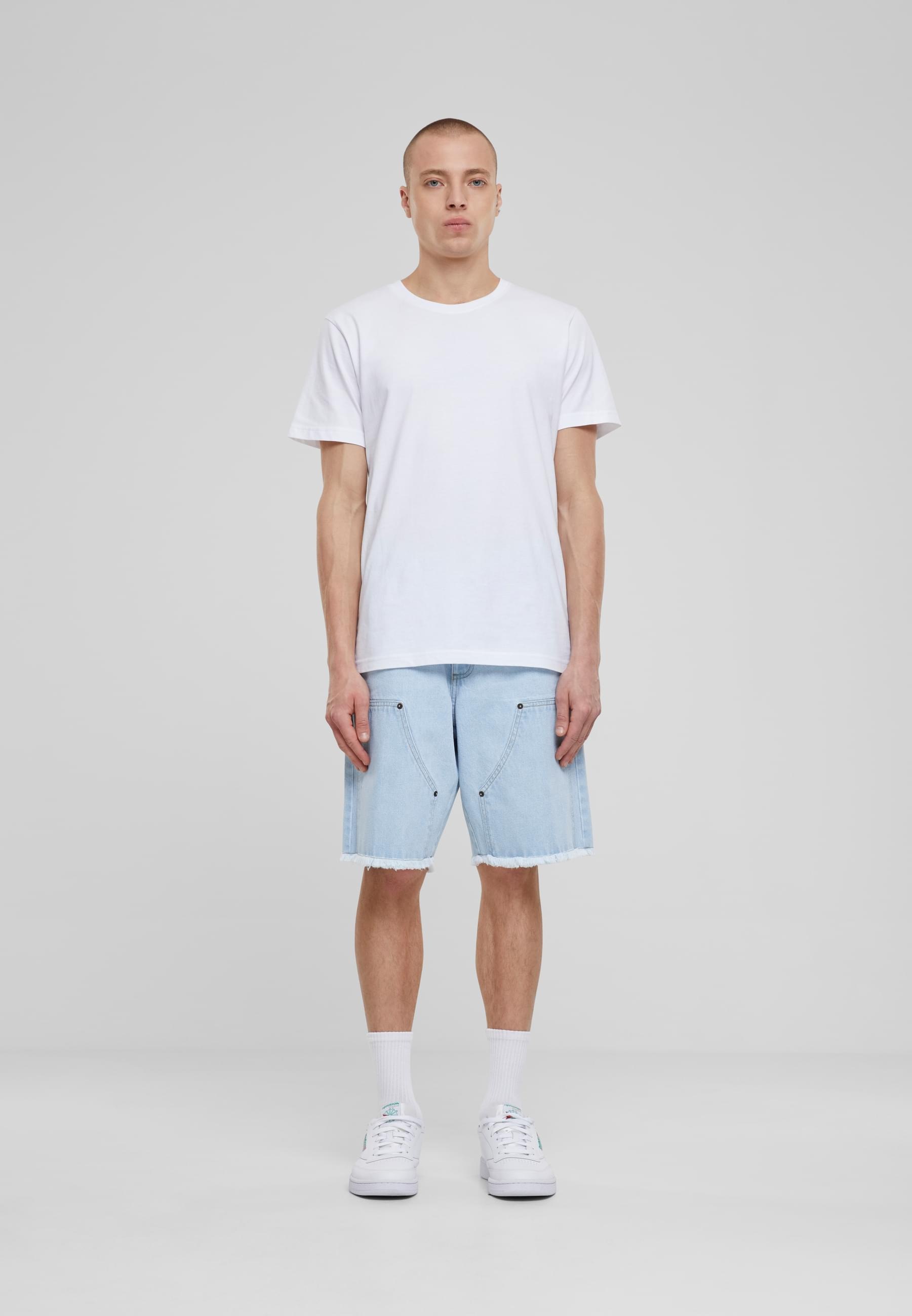 URBAN CLASSICS Shorts »Urban Classics Open Edge Two Knee Denim Shorts«, (1 tlg.)