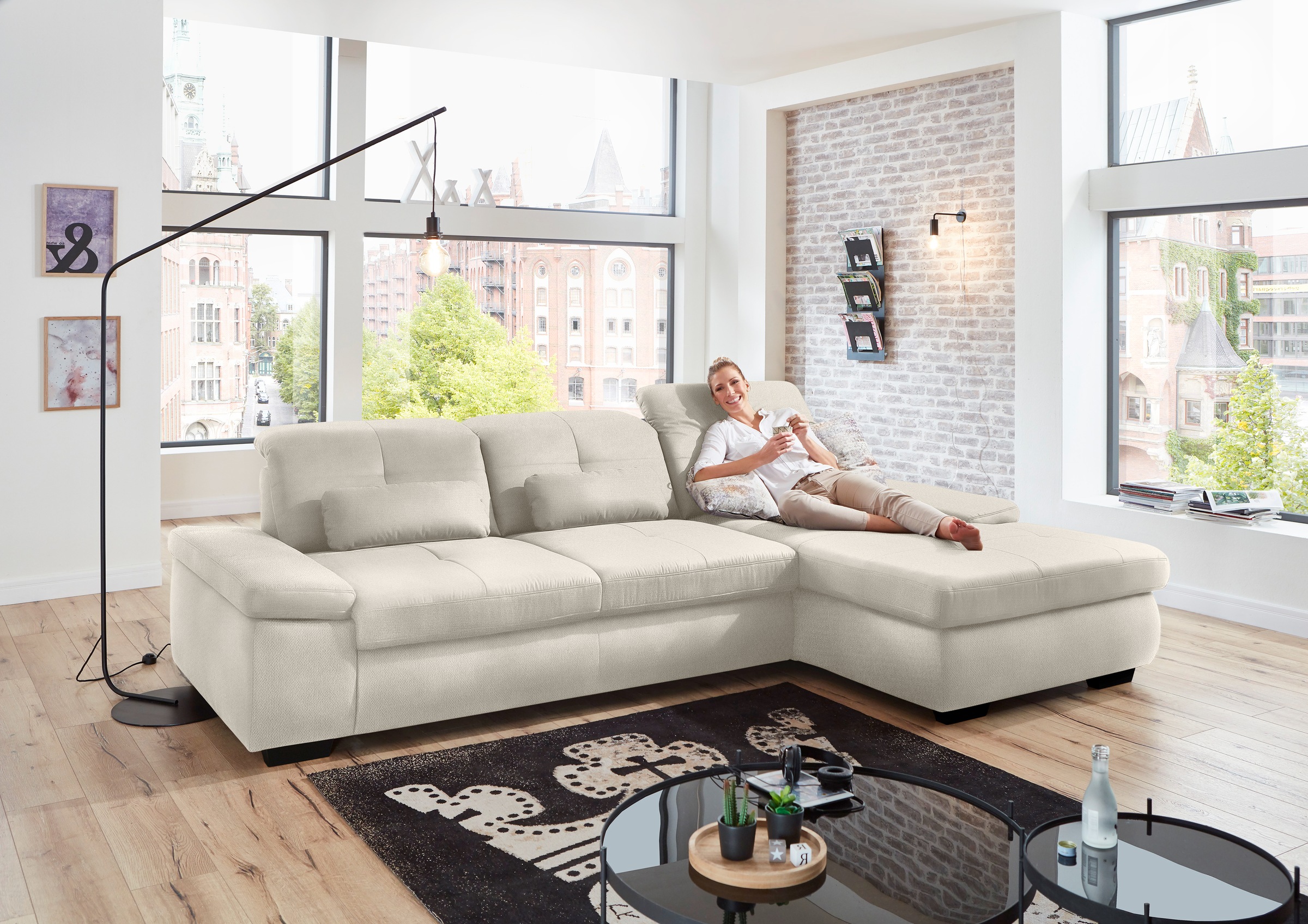 Die PlanBar Ecksofa "MP-IN16012 L-Form, mit Kaltschum-Polsterung" inkl. Sit günstig online kaufen