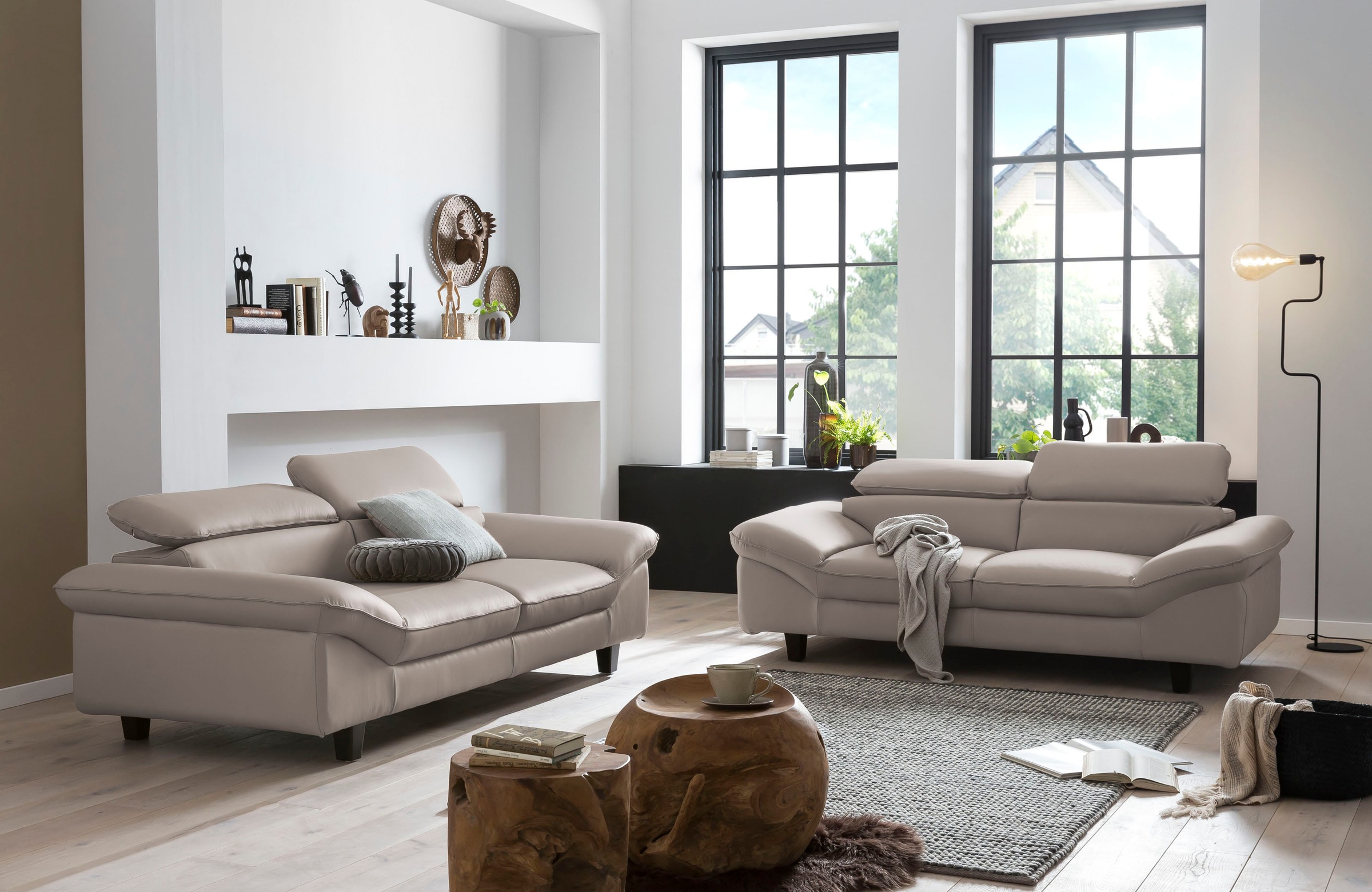 Home affaire 2-Sitzer »Pilot«, Big-Sofa mit Kopfteilverstellung
