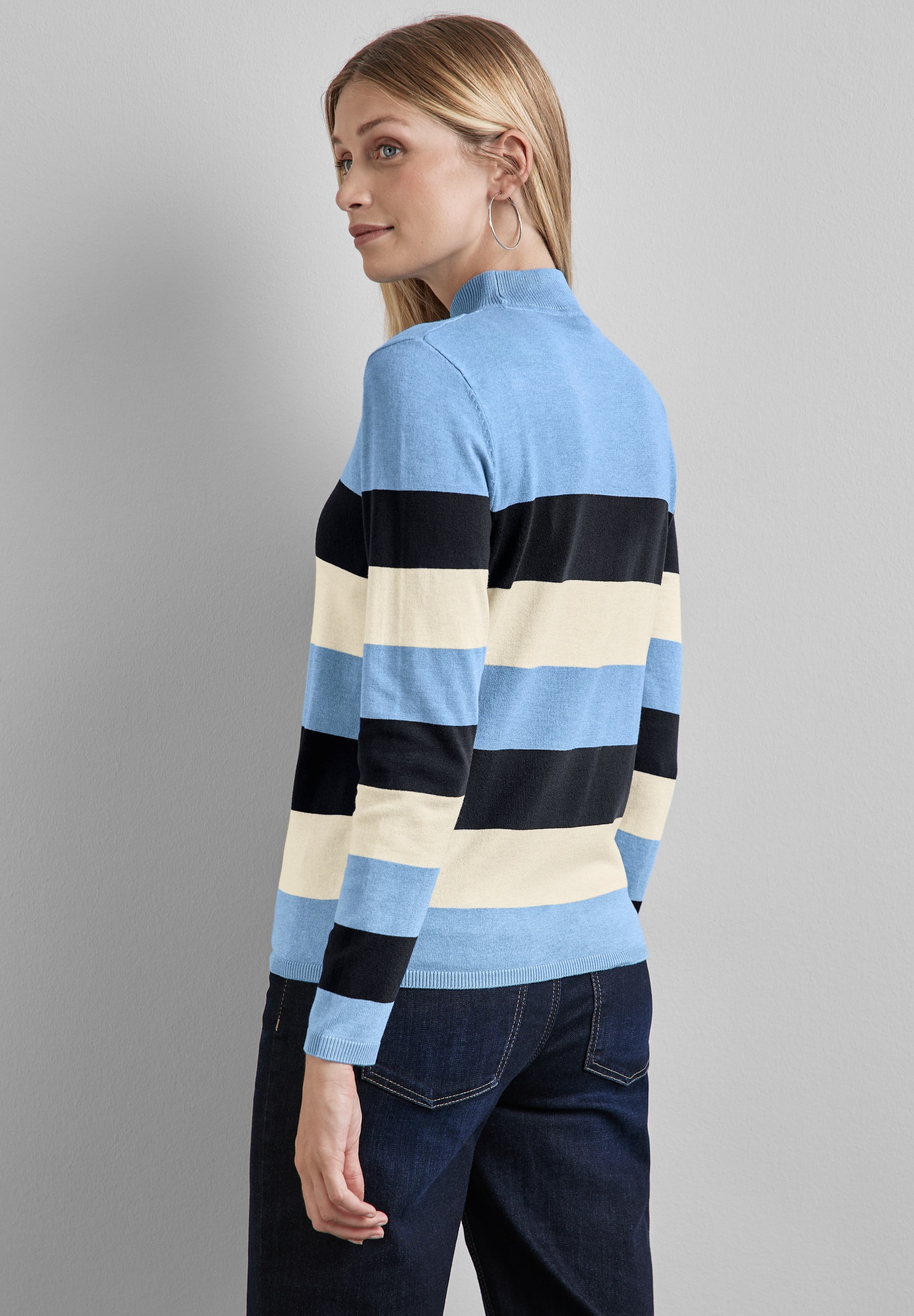STREET ONE Strickpullover, mit Stehkragen