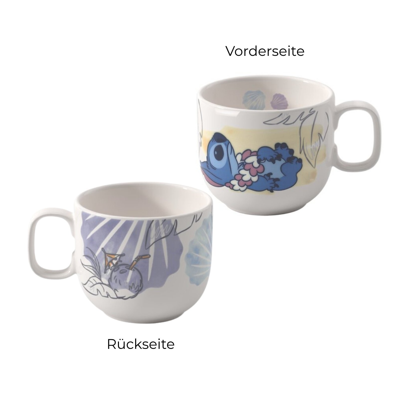 Villeroy & Boch Kindergeschirr-Set »Kindergeschirr-Set Disney Stitch 7er Set bunt« Spülmaschinenfest, Mikrowellensicher