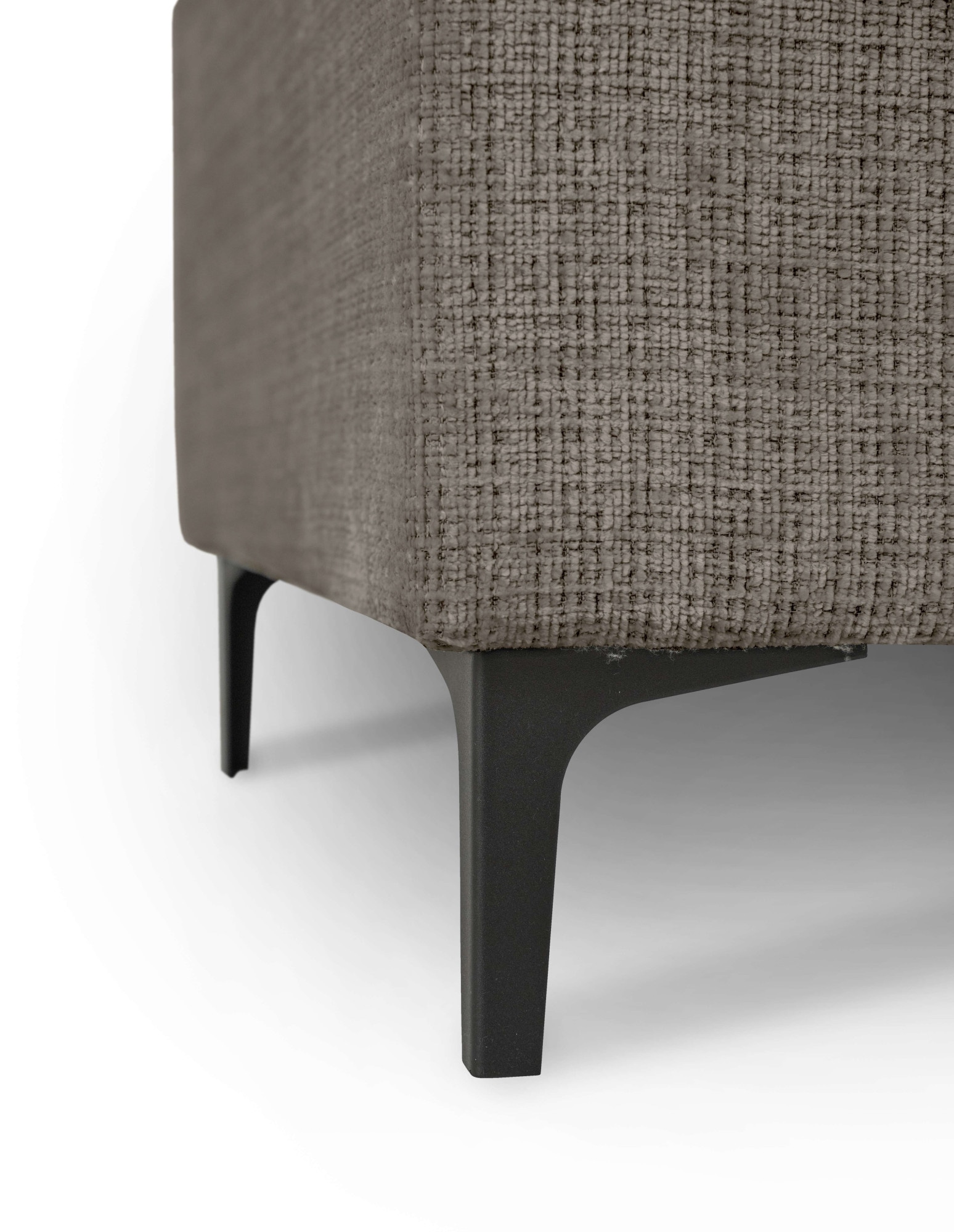 Places of Style Ecksofa »Polsterecke Oland, Struktur, Flachgewebe, Luxus-Microfaser, Boucle«, L-Form, 280 cm, Wellenunterfederung, Skandi-Design, Metallfüße