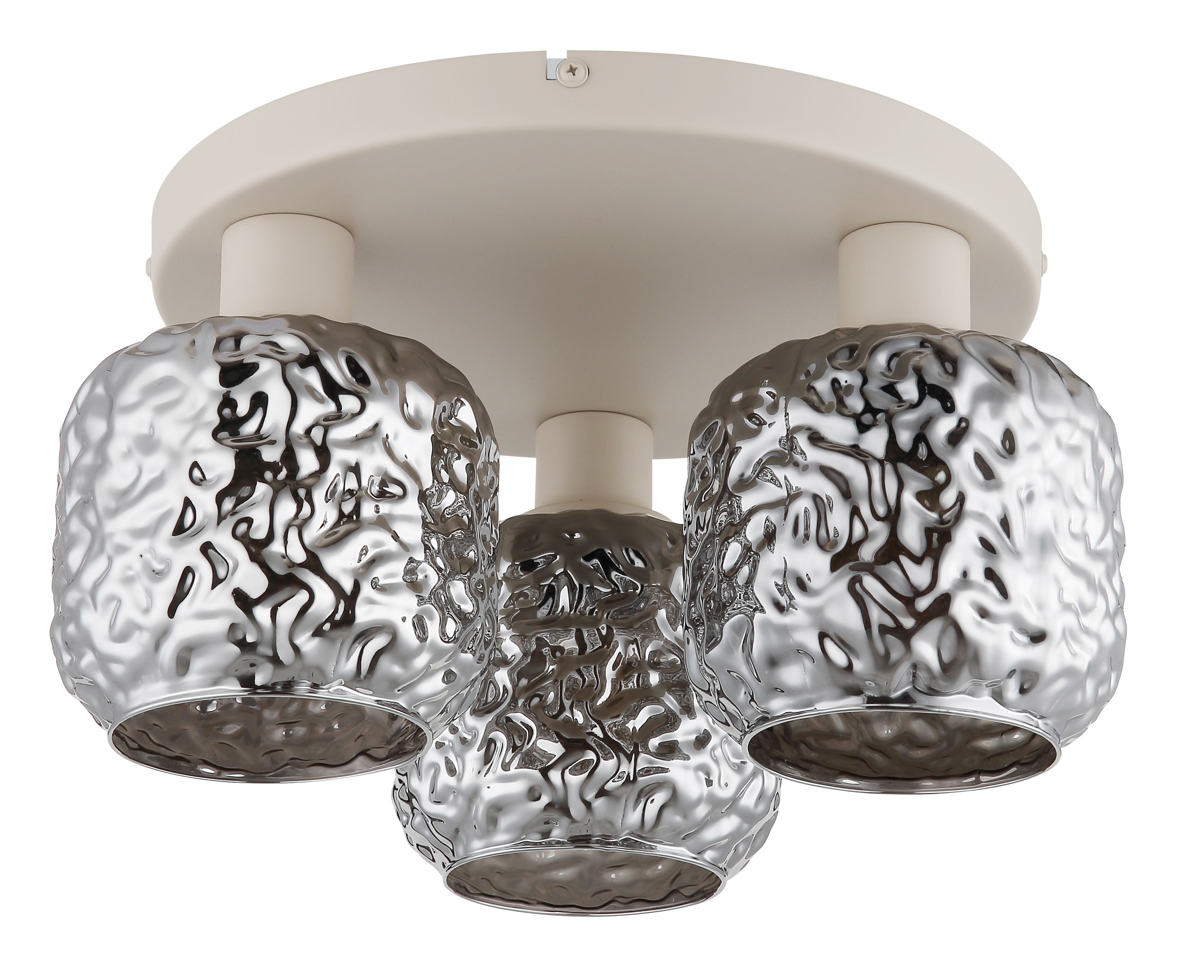 GLOBO LIGHTING Deckenleuchte »ANTONIO« E27 1 Stk. Deckenleuchte beige matt mit rauchfarbenem Glas, elegant