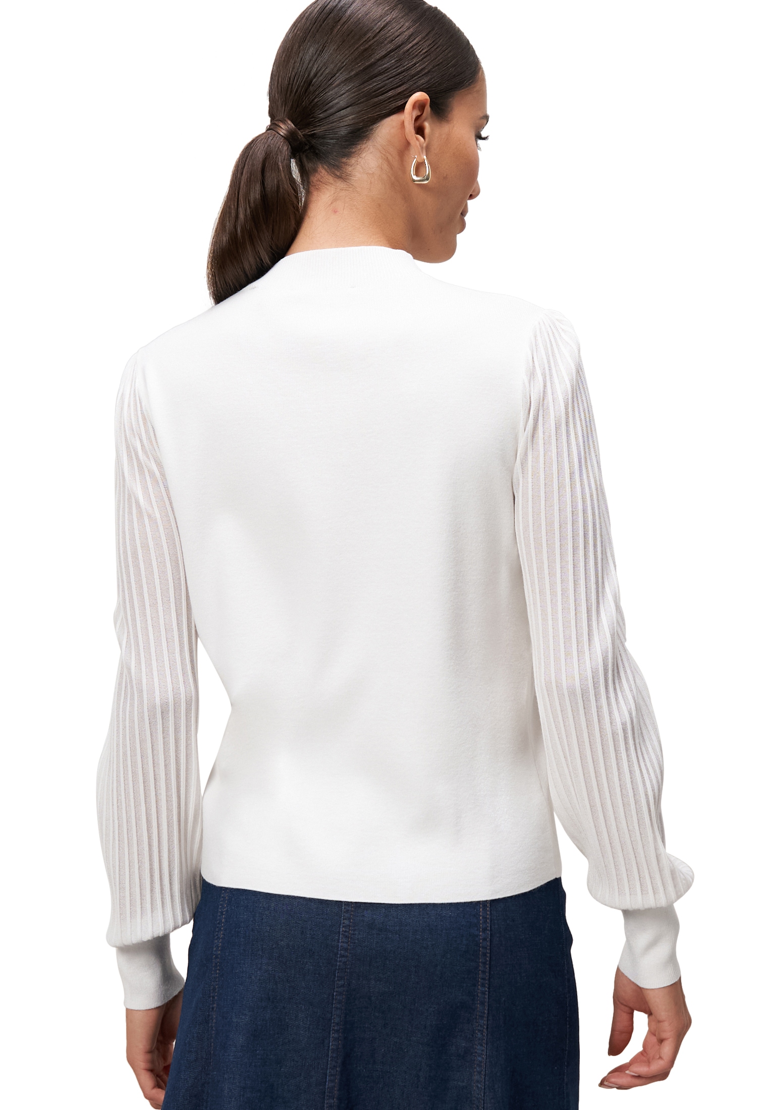 Zero Strickpullover »zero Damen Strickpullover transparente Ärmel«, (1 tlg.), weiteres Detail