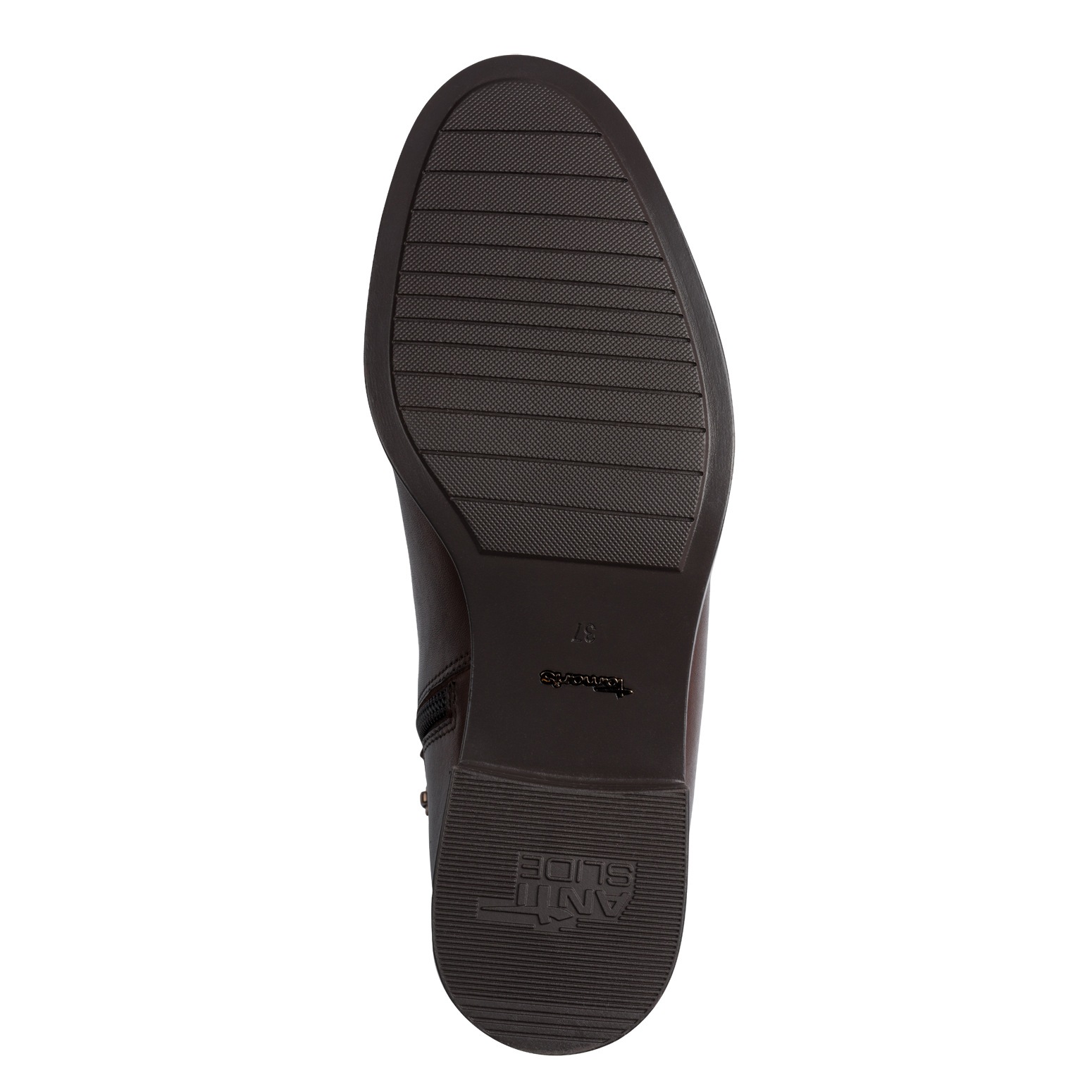 Tamaris Stiefelette, Blockabsatz, Businessschuh, Ankleboots mit T-Logoverszierung
