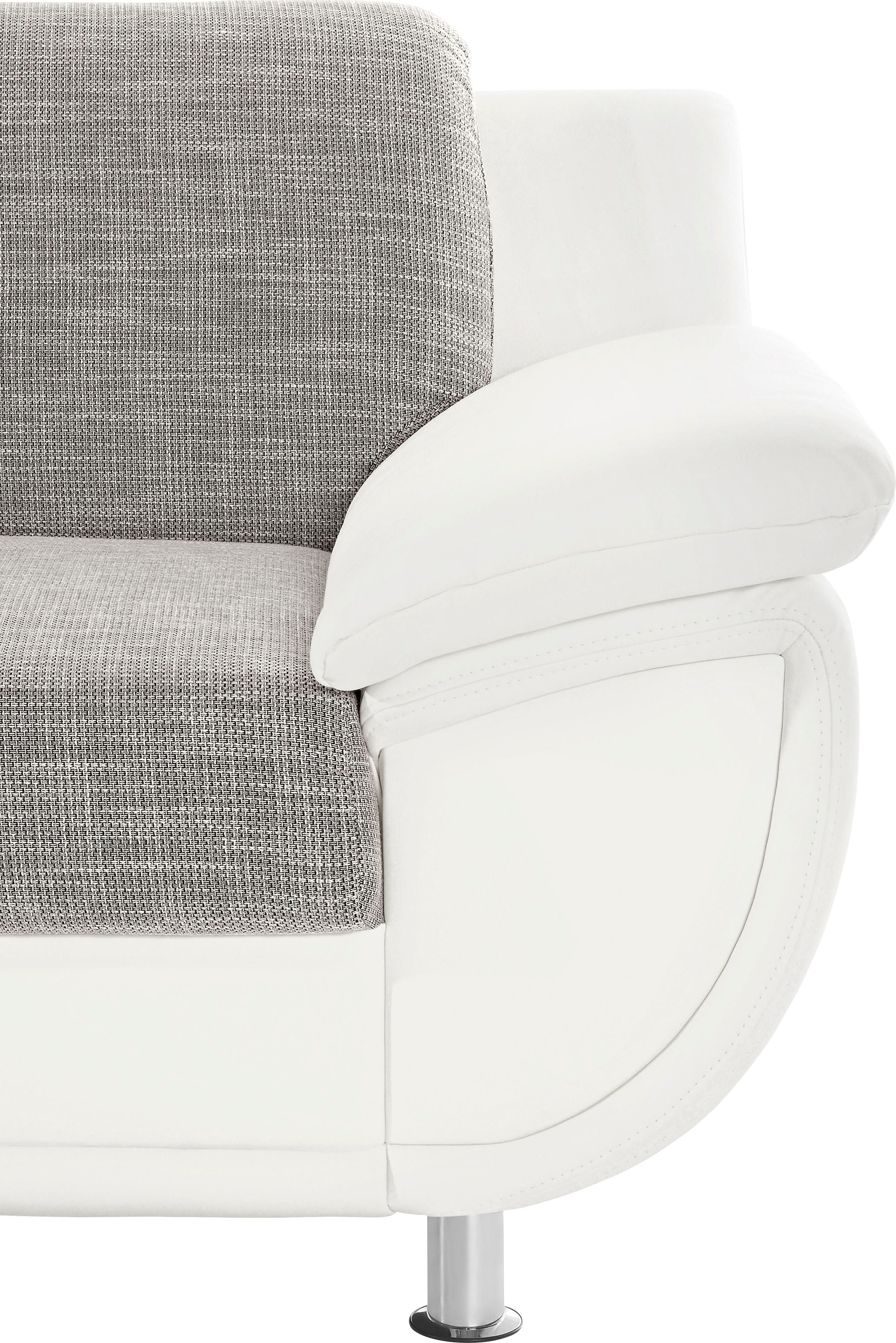 TRENDMANUFAKTUR Wohnlandschaft »Rondo 3, zeitlos und modern, im Materialmix, U-Form«, wahlweise für mehr Komfort mit Federkern, wahlweise mit Bettfunktion