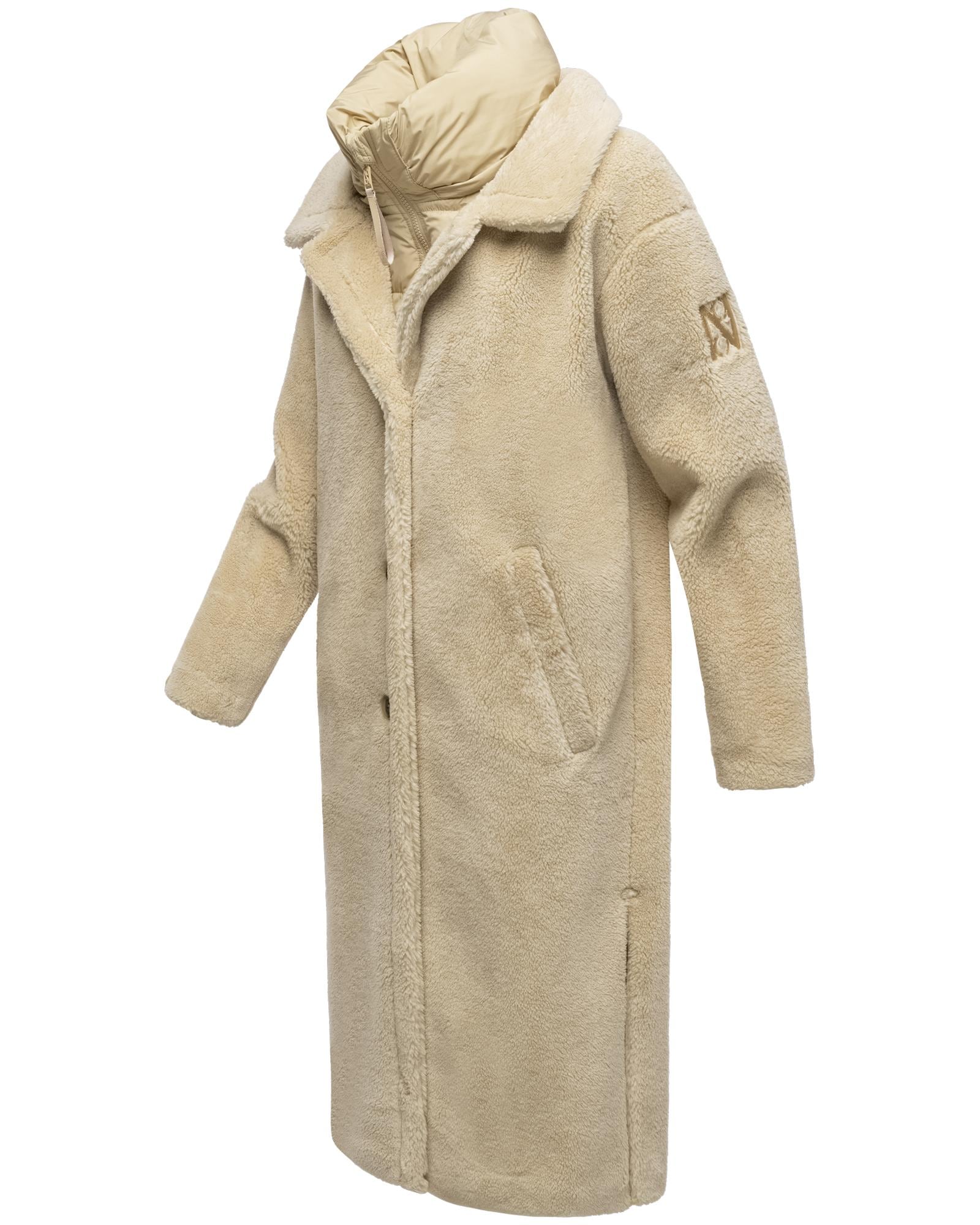 Navahoo Wintermantel »Teddyzauber 14«, Plüschmantel aus Teddyfleece mit abnehbmarem Krageneinsatz