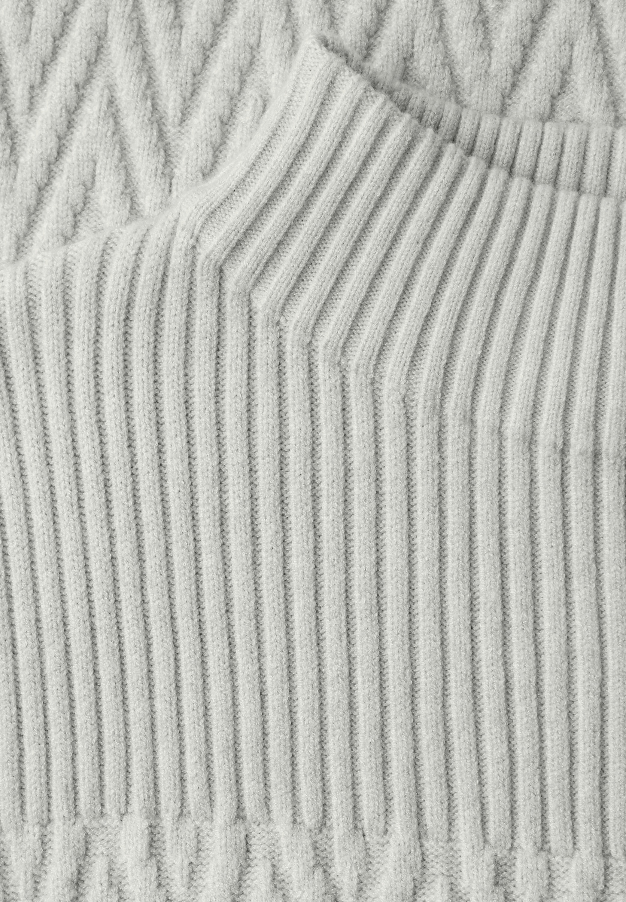 STREET ONE Strickpullover mit Materialmix