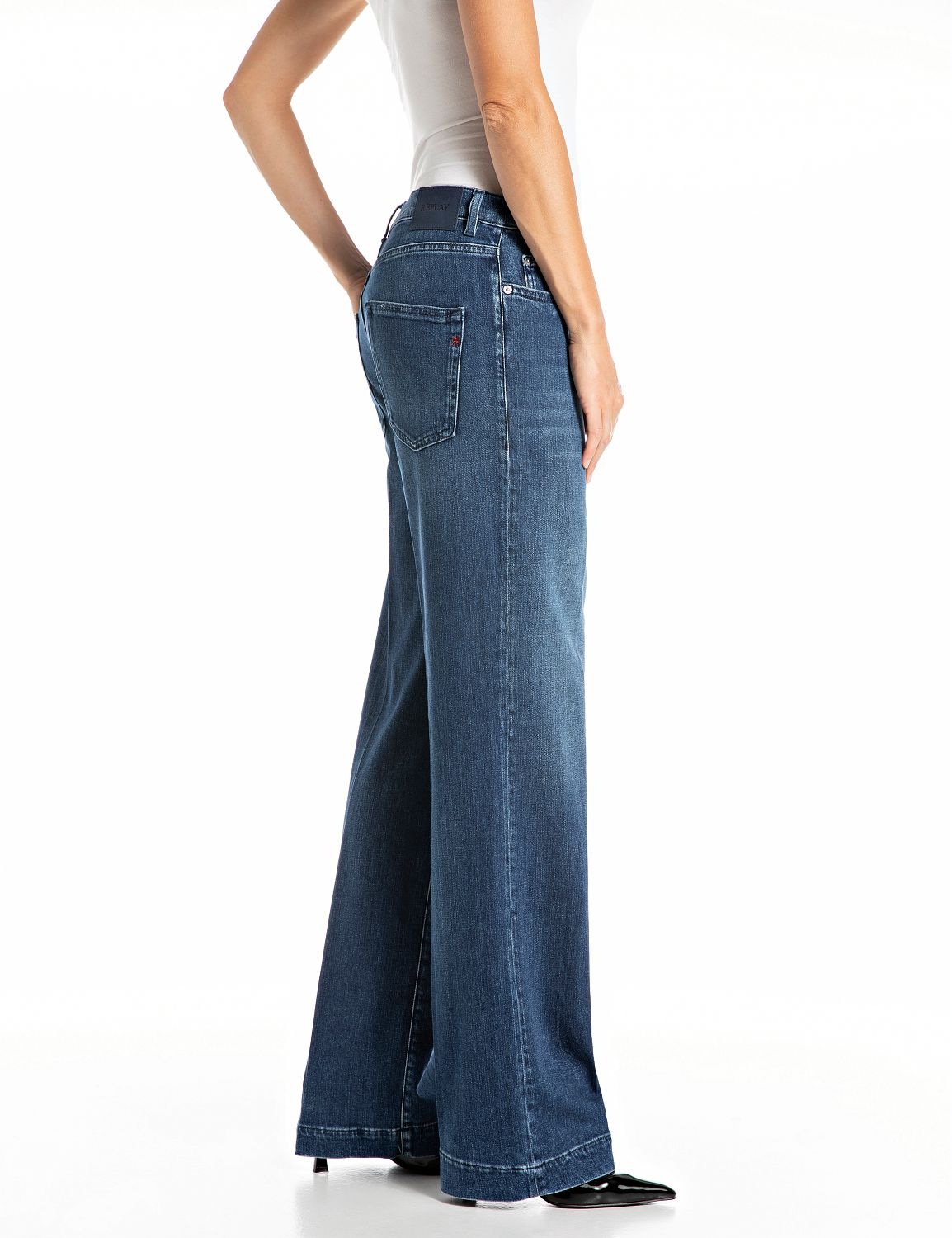 Replay Straight-Jeans "MELJA", mit weitem Bein günstig online kaufen