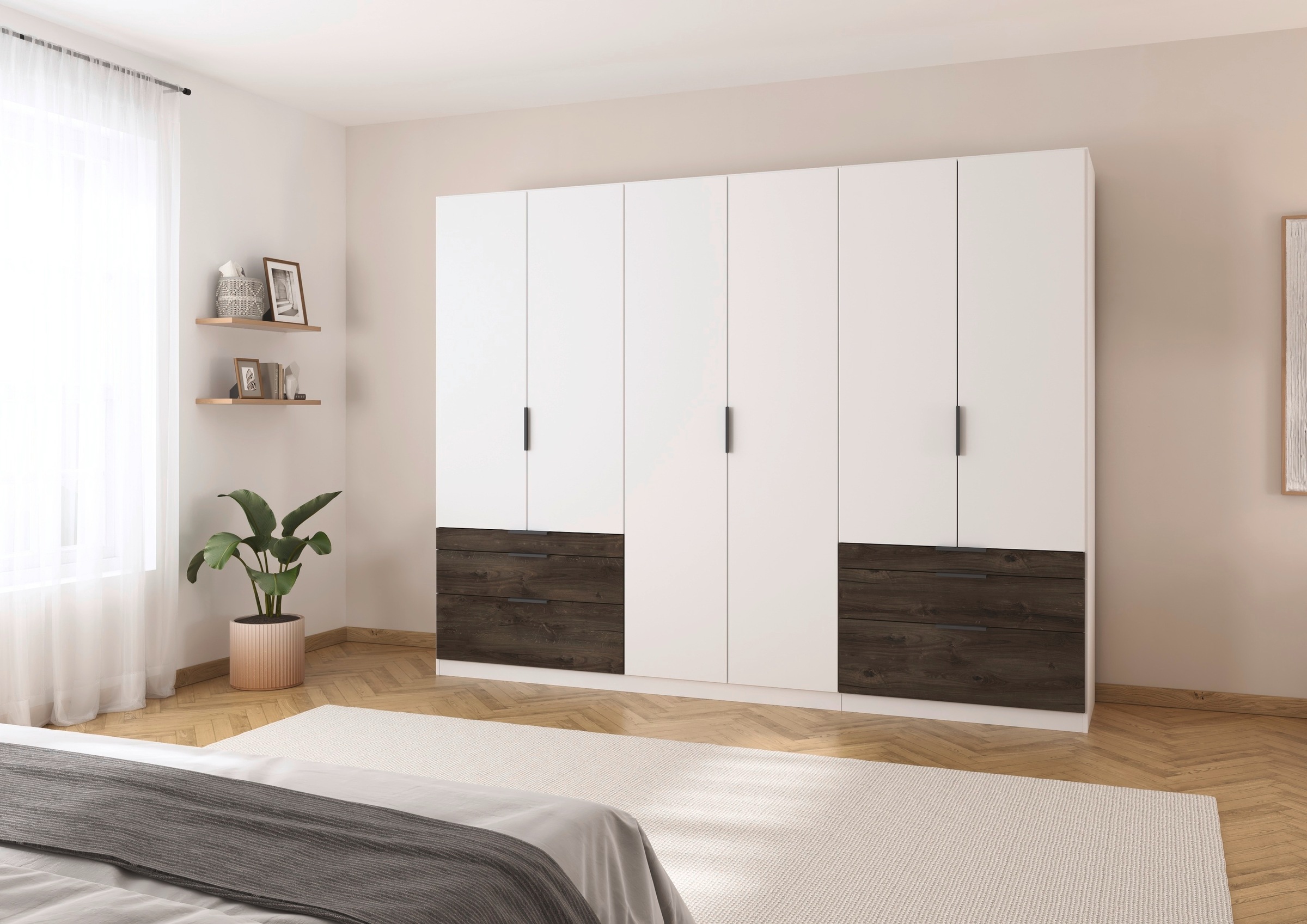 rauch Kleiderschrank »Koda«, (oberer Schubkasten mit praktischer Inneneinteilung), mit symmetrisch angeordneten Schubladen MADE IN GERMANY