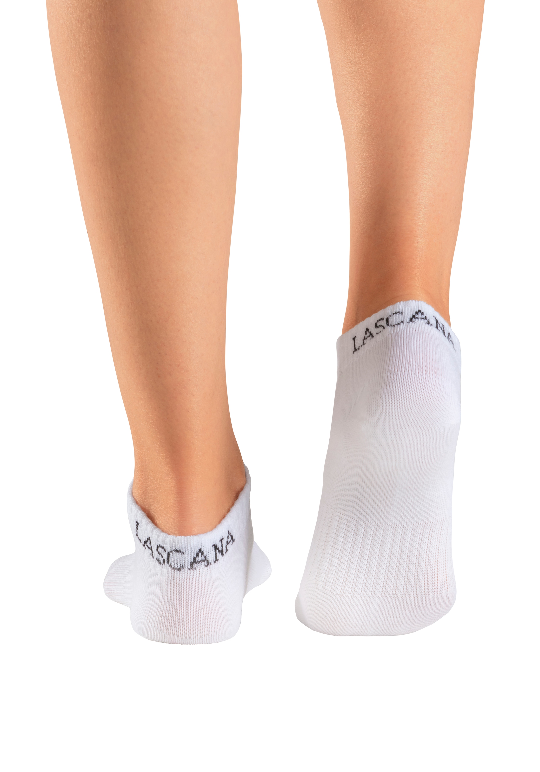 LASCANA ACTIVE Sneakersocken, (Packung, 6 Paar), mit eingestricktem Marken Logo