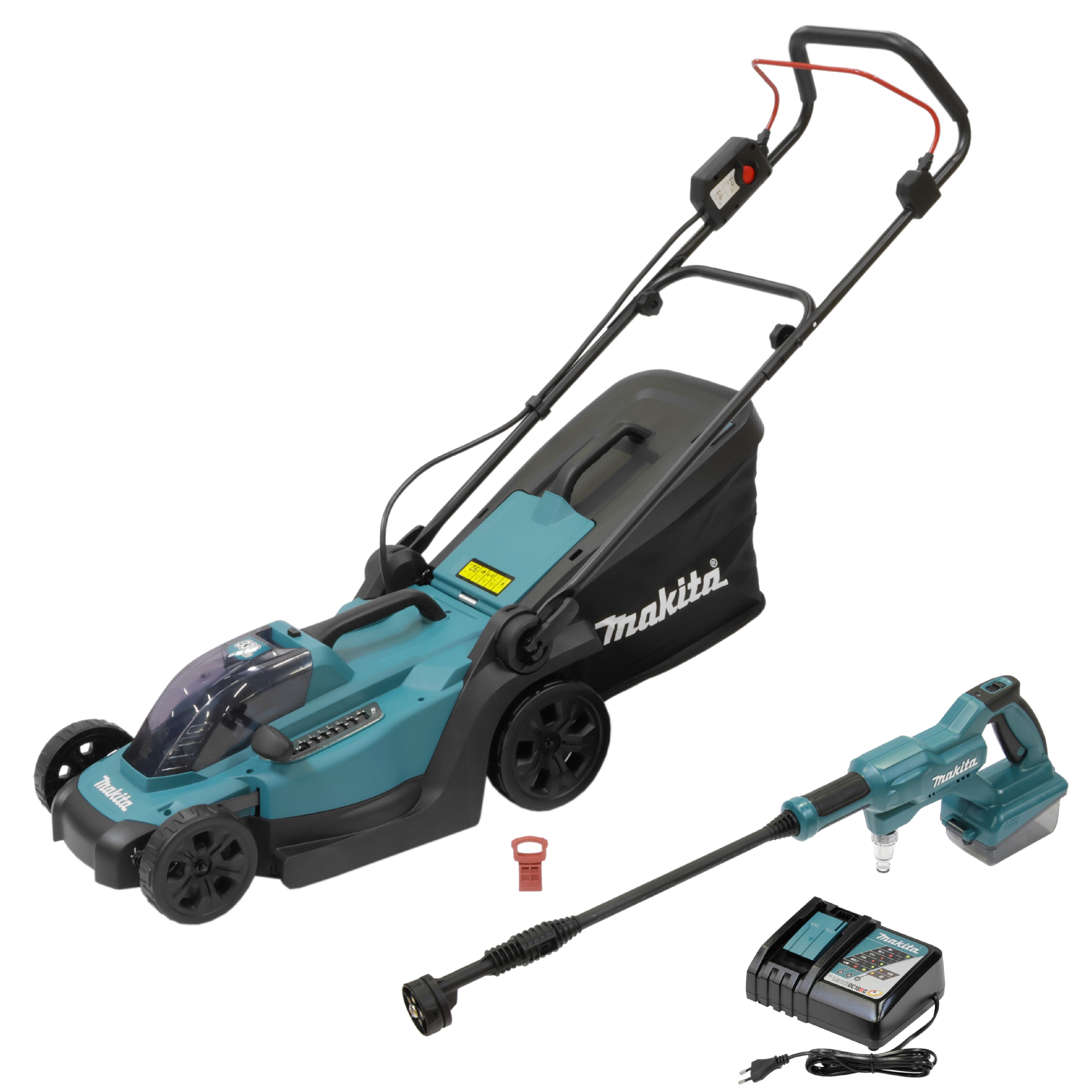 Makita Akkurasenmäher "DLX2583T" inkl. Akku-Druckreiniger, Akku und Ladegerät