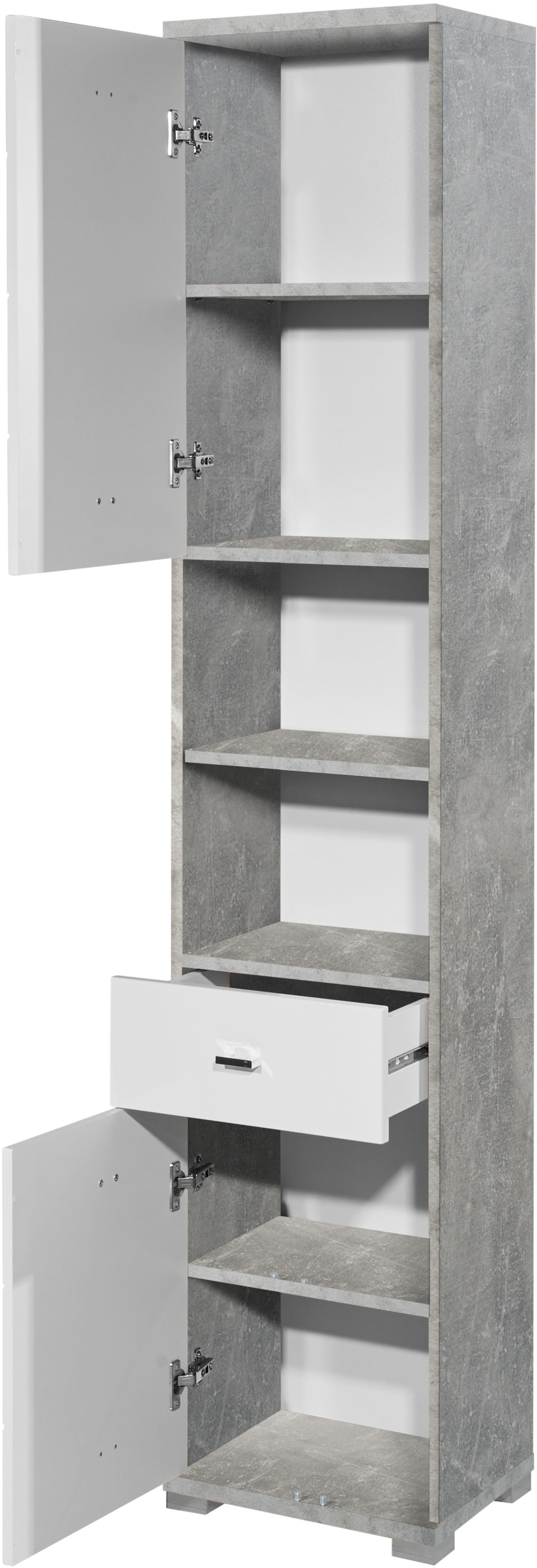 BASIC by Balculina Hochschrank »Pool, Badezimmerschrank BxHxT 38x190x30«, (1 St.), Breite 38cm, Tür L/R montierbar