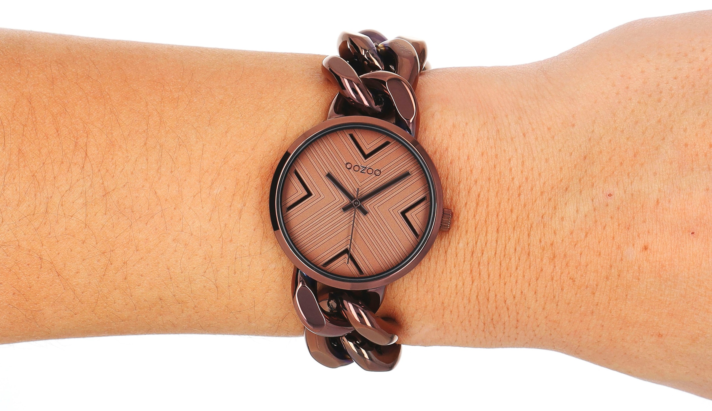 OOZOO Quarzuhr »C11129«, Armbanduhr, Damenuhr, Edelstahlarmband