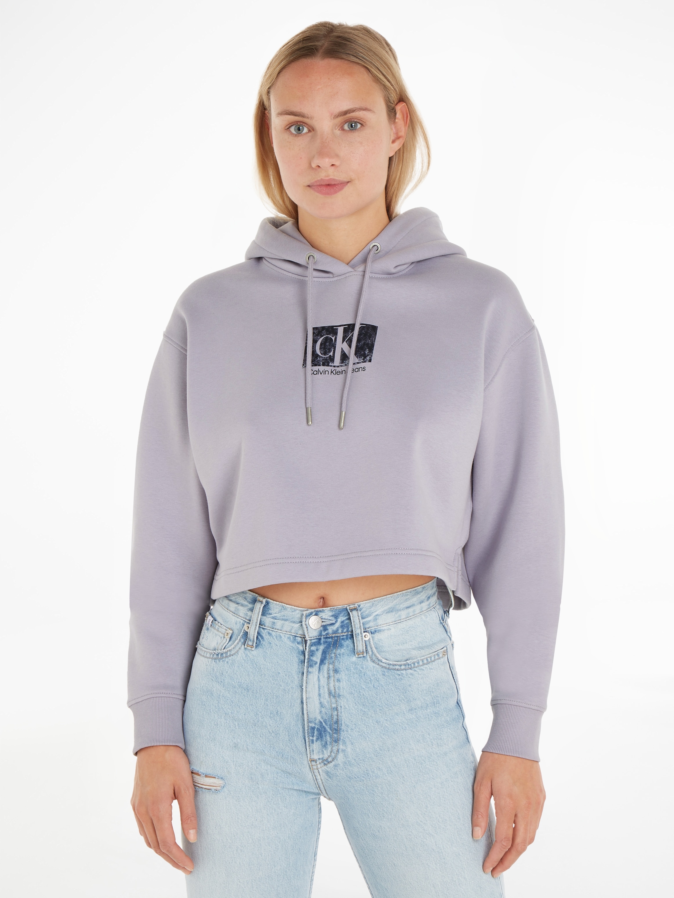 Calvin Klein Jeans Kapuzensweatshirt "PRINTED BOX CROPPED HOODIE" günstig online kaufen