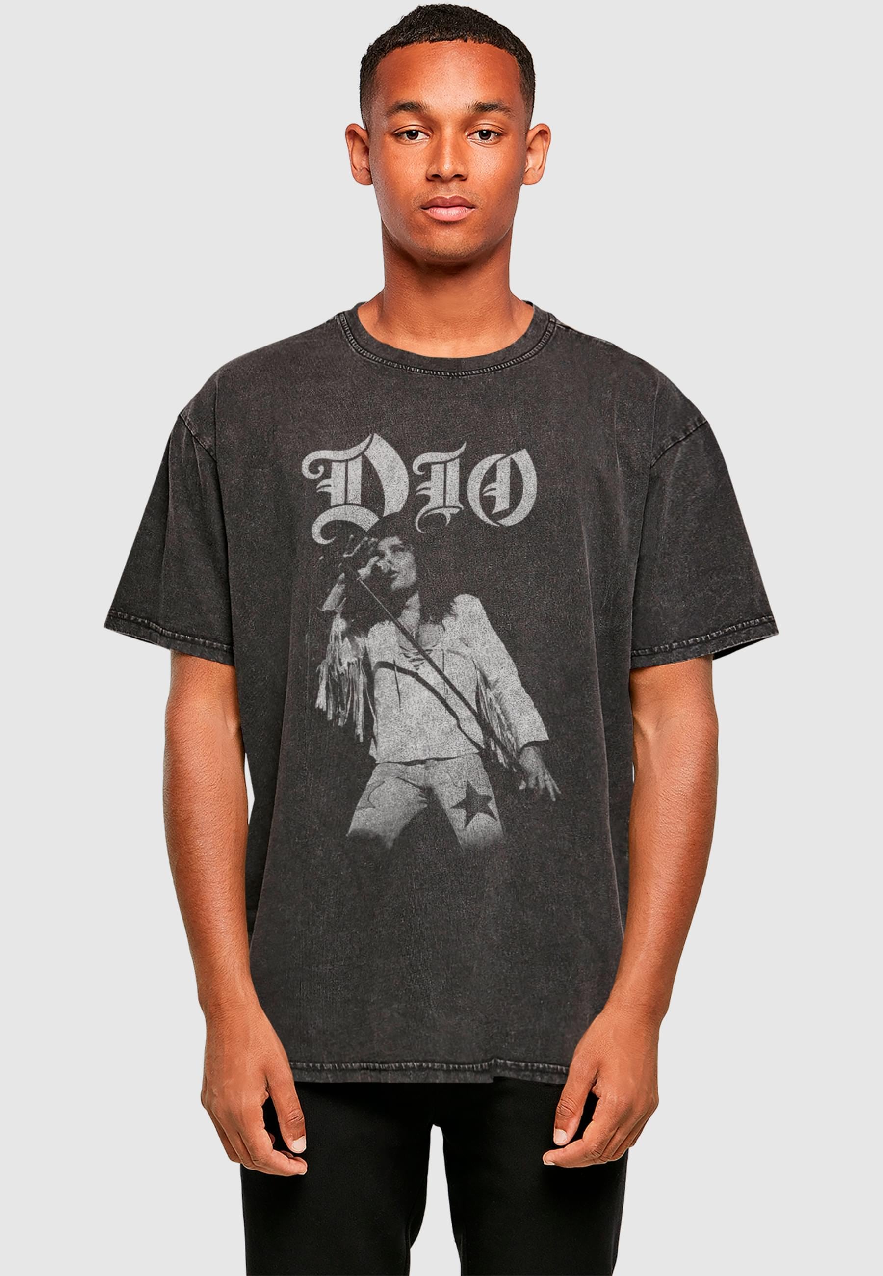 Merchcode T-Shirt »Merchcode DIO - Rainbow Photo Acid Washed Oversize Tee«, (1 tlg.)