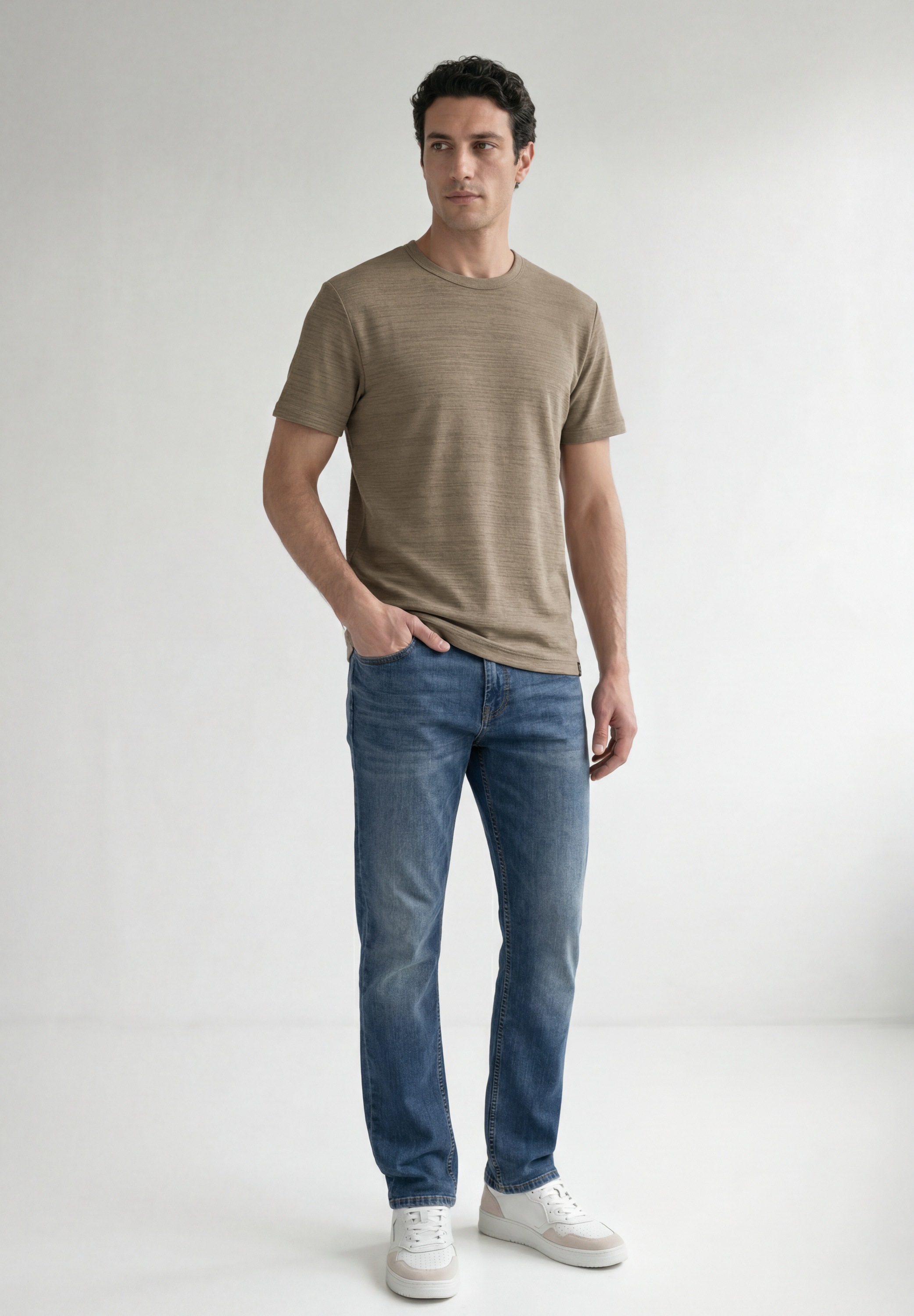 STREET ONE MEN T-Shirt mit Rundhalsausschnitt