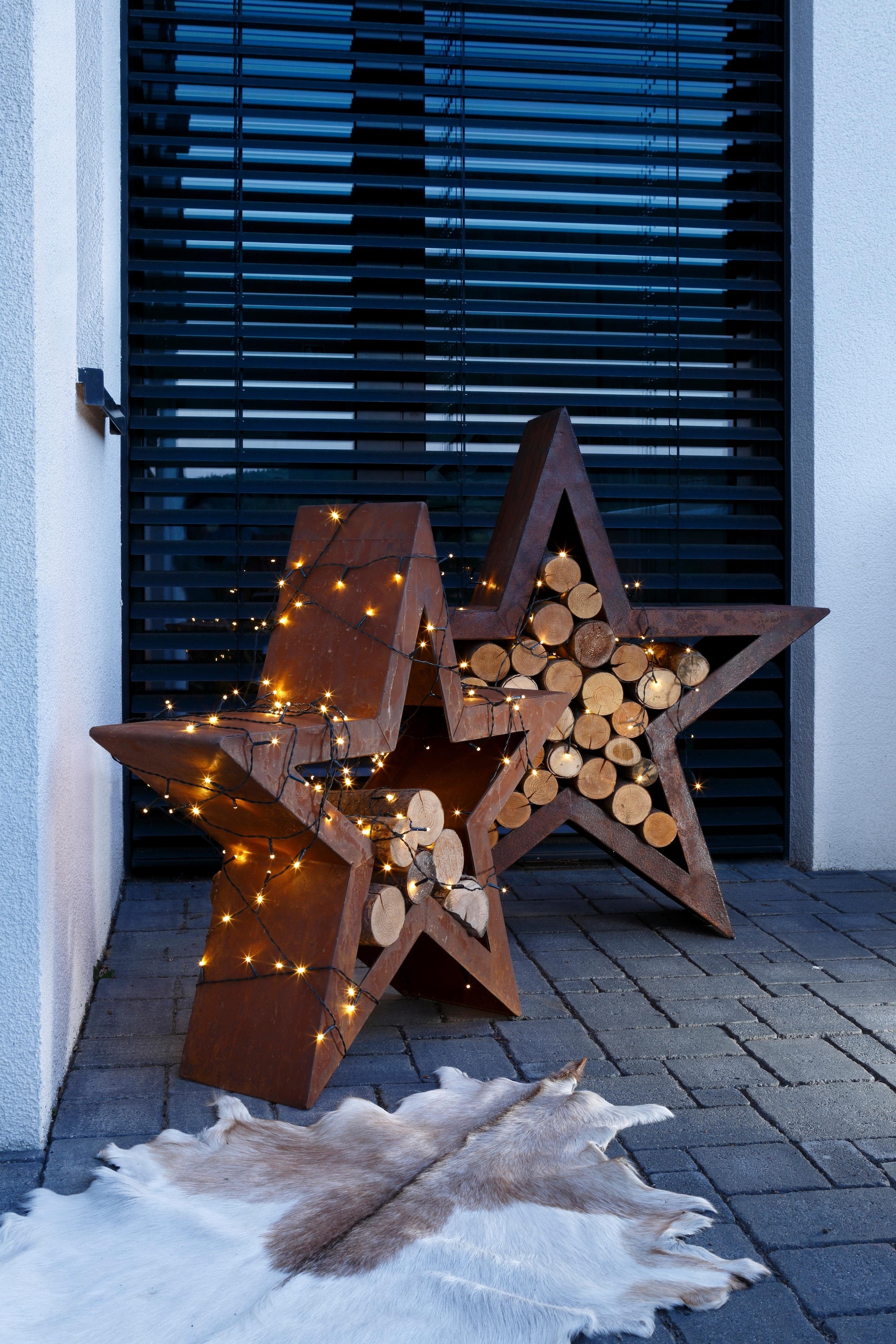 BAUR »Weihnachtsdeko aussen«, LED-Lichterkette Star-Max | mit Flackerfunktion