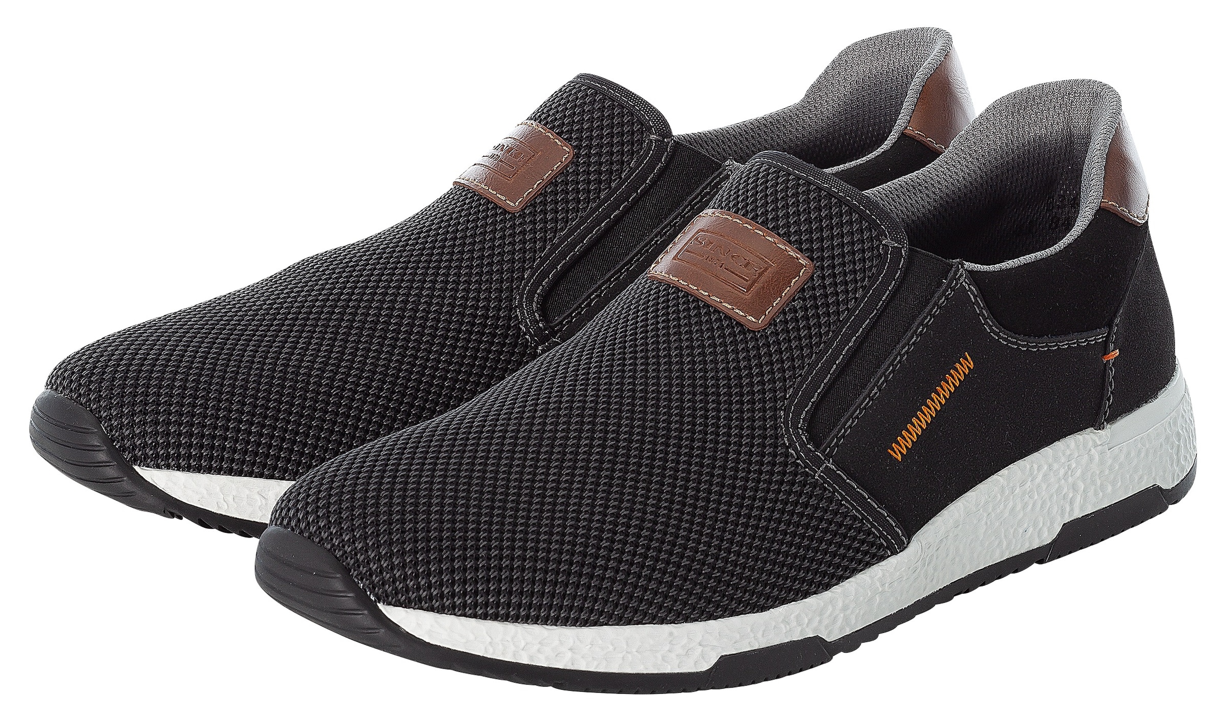 Rieker Slip-On Sneaker, Casual Slipper, Freizeitschuh, Schlupfschuh mit Kontrastnaht