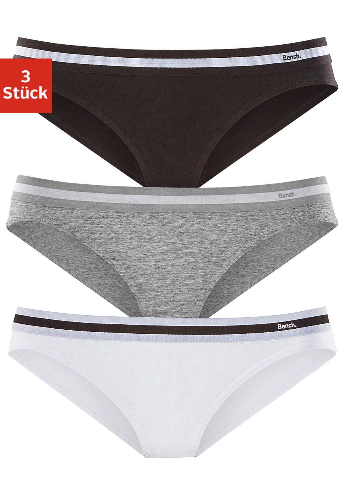 BENCH. Mädchen Slip, Gr. 146, schwarz-weiß, Jersey, Obermaterial: 90% Baumwolle, 10% Elasthan (LYCRA), unifarben, Unterhosen, mit weichem Webbund